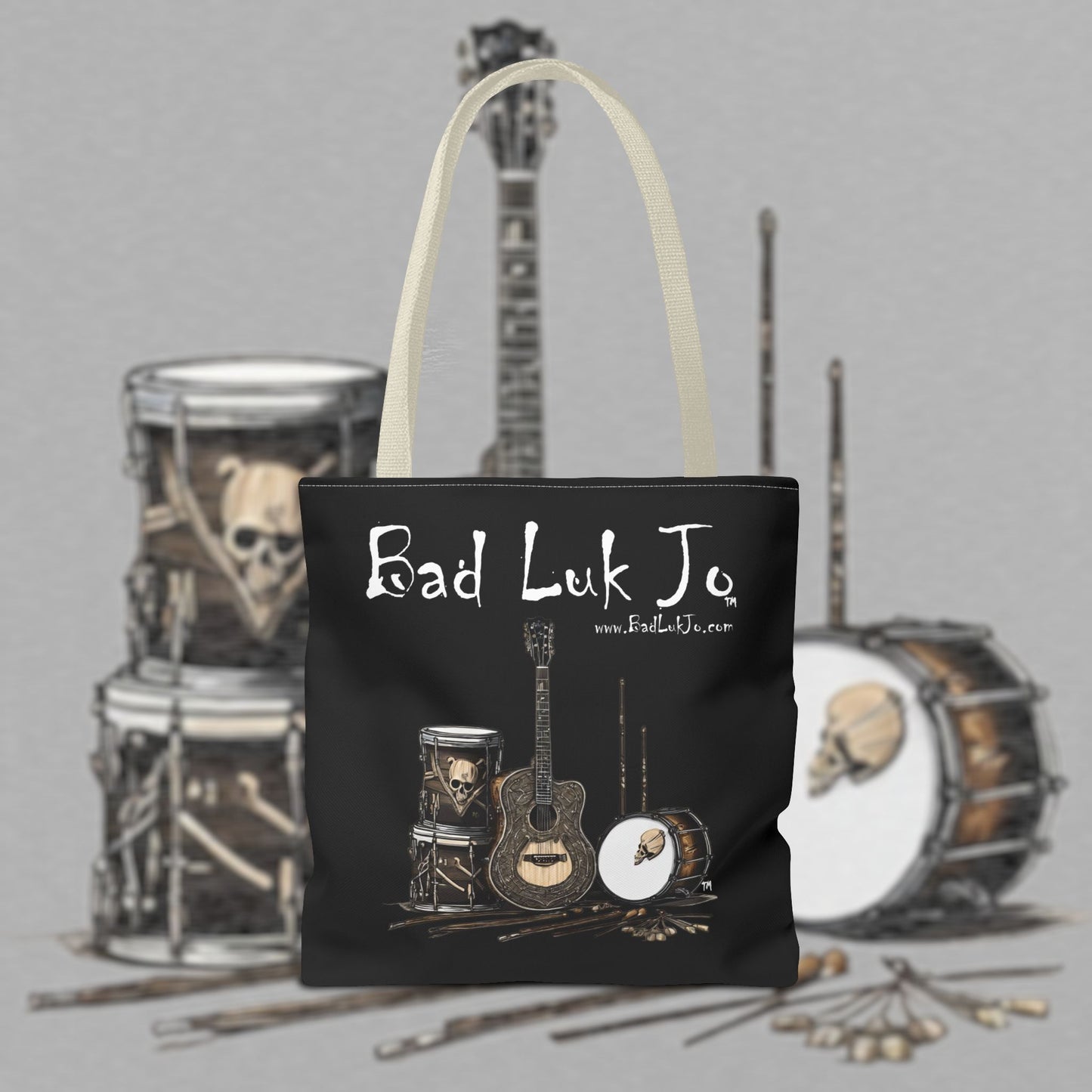 Bad Luk Jo Tote Bag - (Black) Perfect for Musicians and Music Lovers - FREE ECONOMY SHIPPING