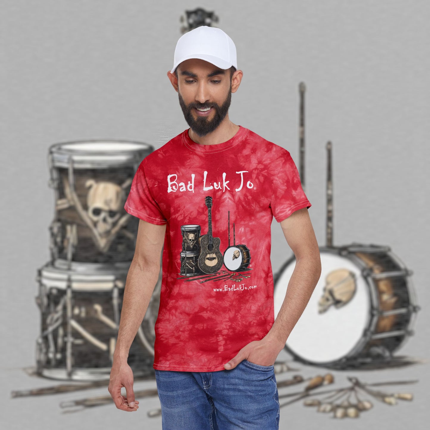 **SPECIAL EDITION** Bad Luk Jo Tie-Dye Tee - Music Lover's Shirt - FREE ECONOMY SHIPPING