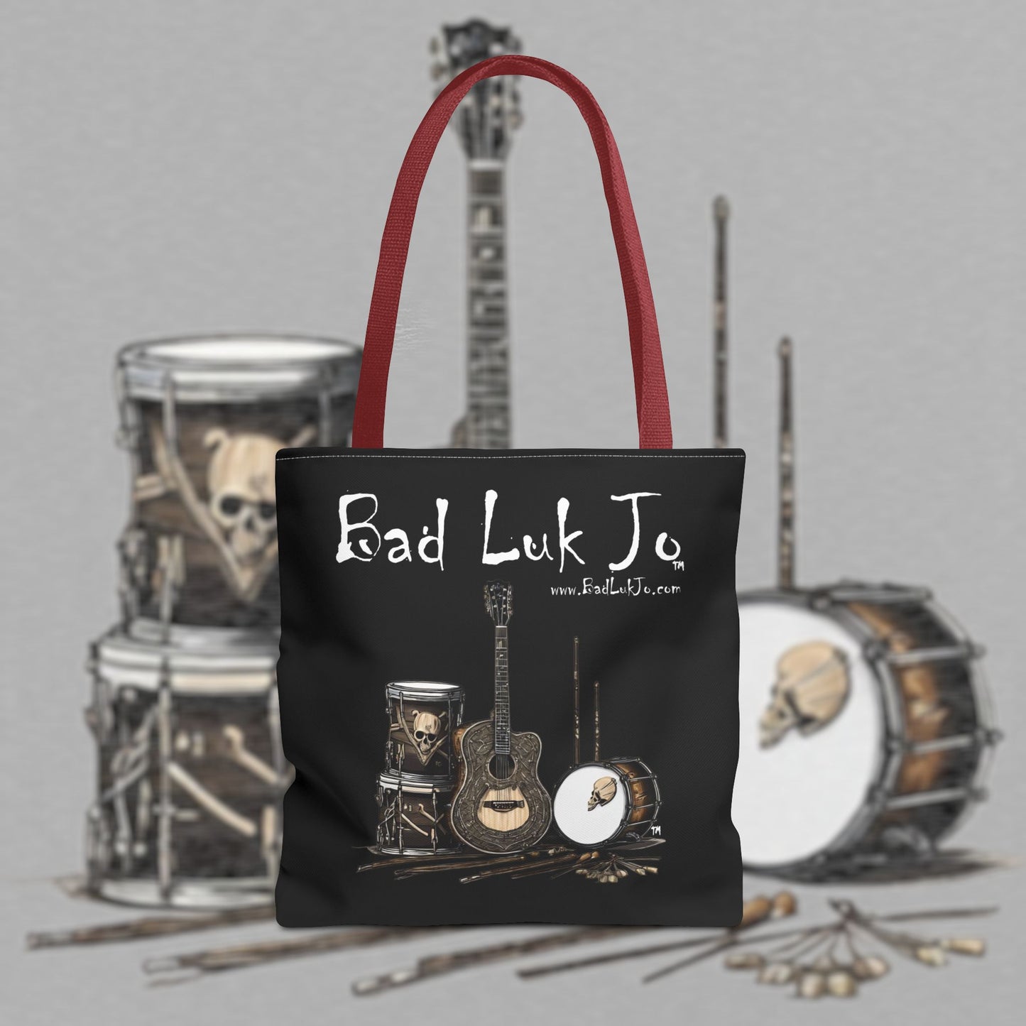 Bad Luk Jo Tote Bag - (Black) Perfect for Musicians and Music Lovers - FREE ECONOMY SHIPPING