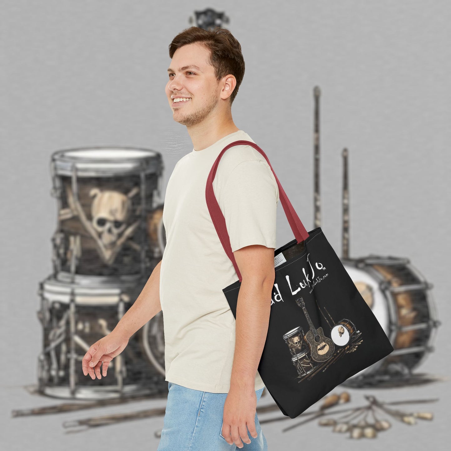 Bad Luk Jo Tote Bag - (Black) Perfect for Musicians and Music Lovers - FREE ECONOMY SHIPPING