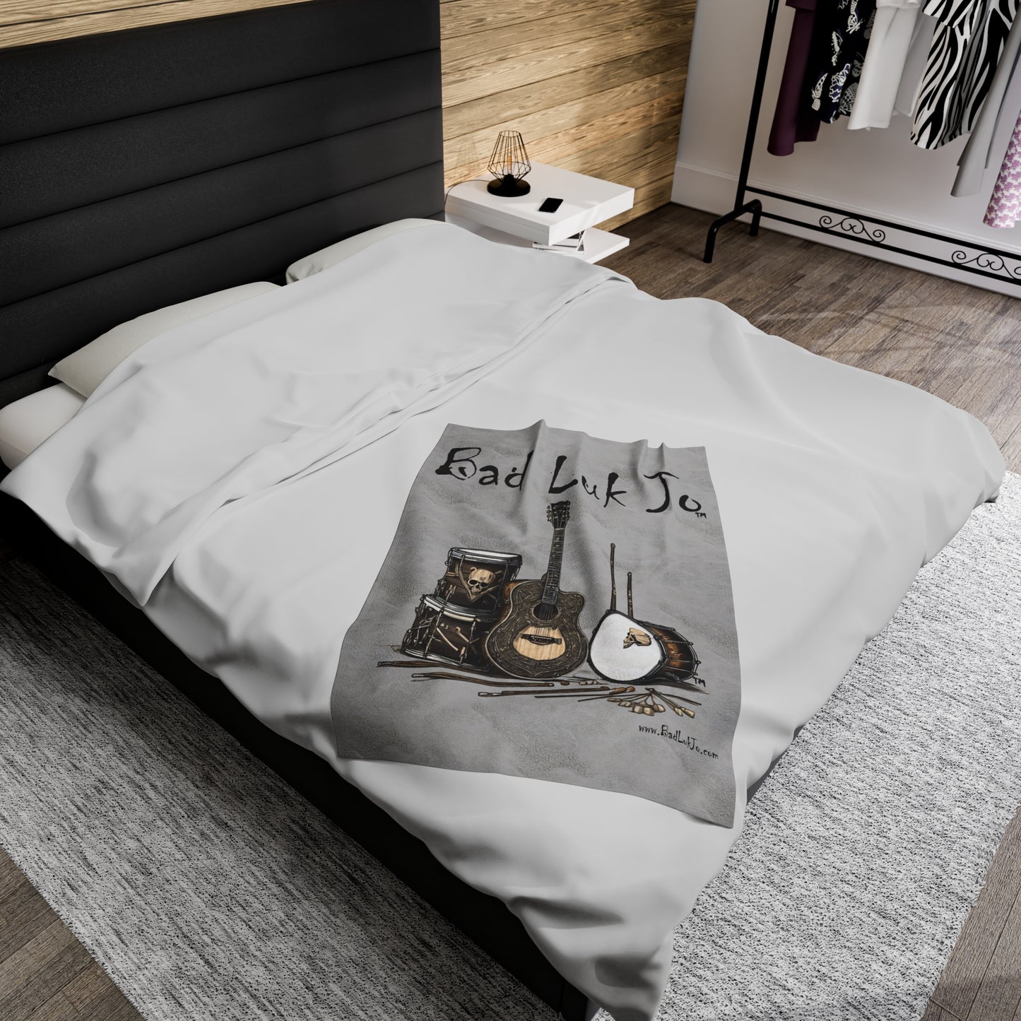Bad Luk Jo Velveteen Plush Blanket - FREE STANDARD SHIPPING