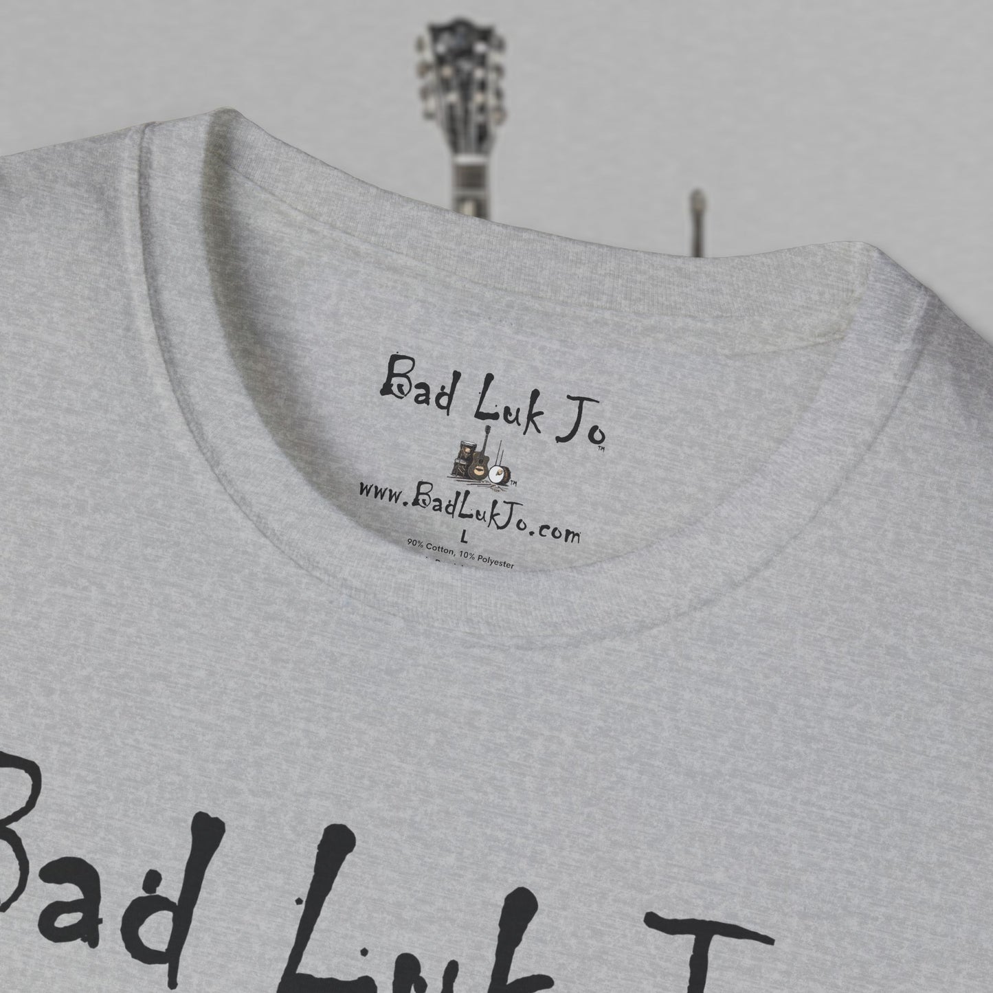 Bad Luk Jo Coffee "There's Good Luk in Every Cup" with Coffee Cup - Unisex Softstyle T-Shirt - FREE ECONOMY SHIPPING