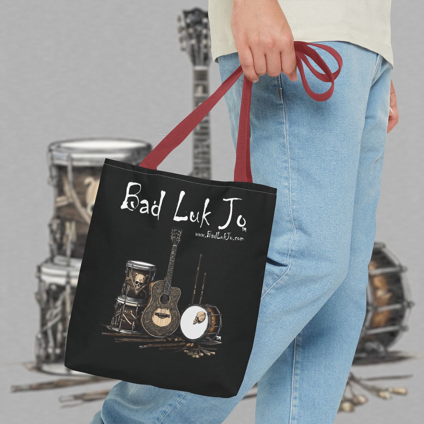 Bad Luk Jo Tote Bag - (Black) Perfect for Musicians and Music Lovers - FREE ECONOMY SHIPPING