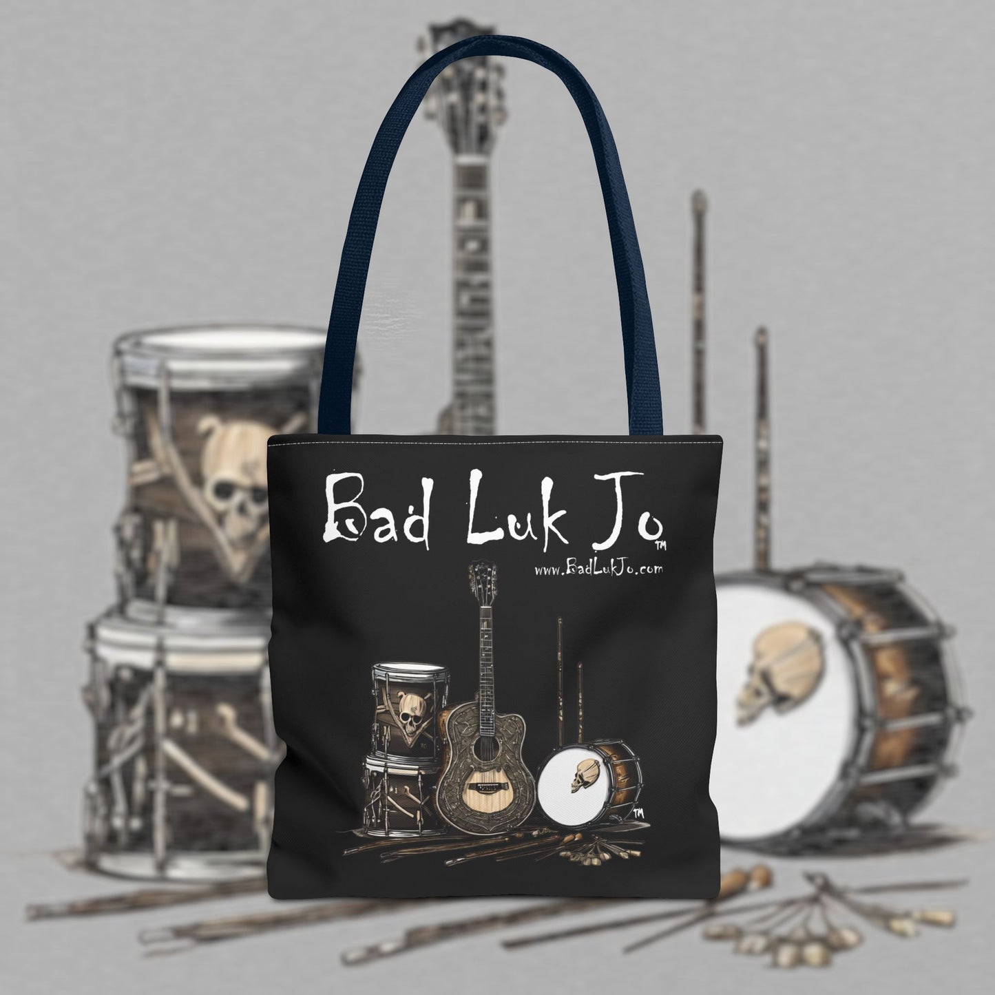 Bad Luk Jo Tote Bag - (Black) Perfect for Musicians and Music Lovers - FREE ECONOMY SHIPPING
