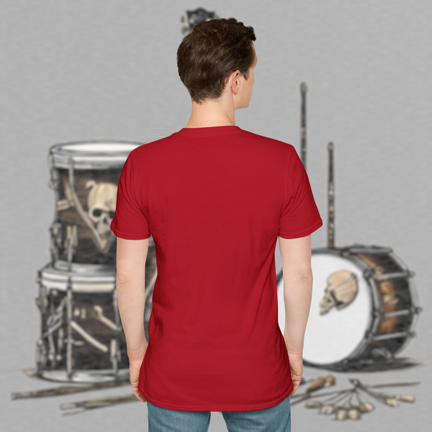 Bad Luk Jo "Guitar Man" T-Shirt - No Printing on Back - Unisex Softstyle T-Shirt - Perfect for Musicians and Music Lovers - FREE ECONOMY SHIPPING