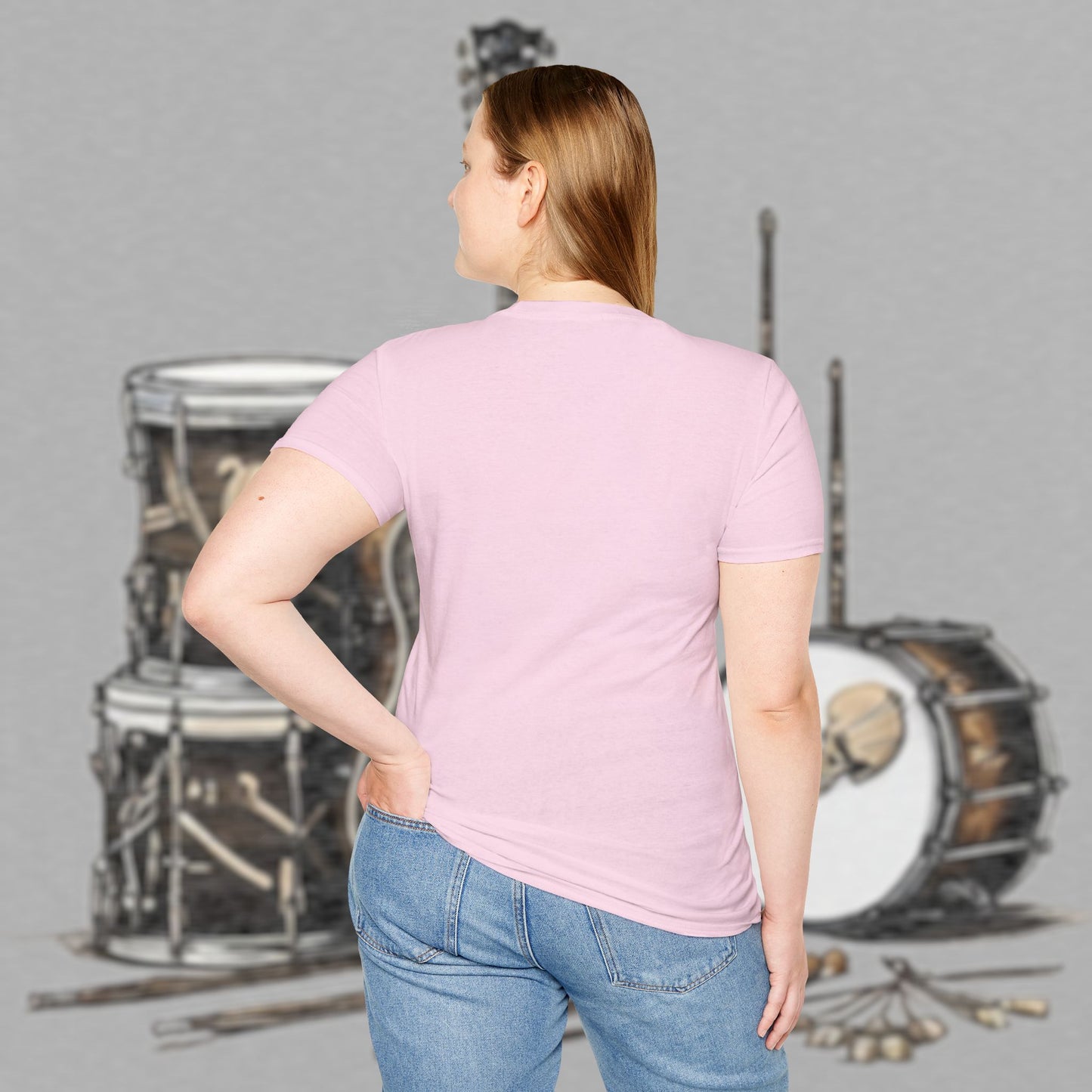 Bad Luk Jo "Guitar Man" T-Shirt - No Printing on Back - Unisex Softstyle T-Shirt - Perfect for Musicians and Music Lovers - FREE ECONOMY SHIPPING