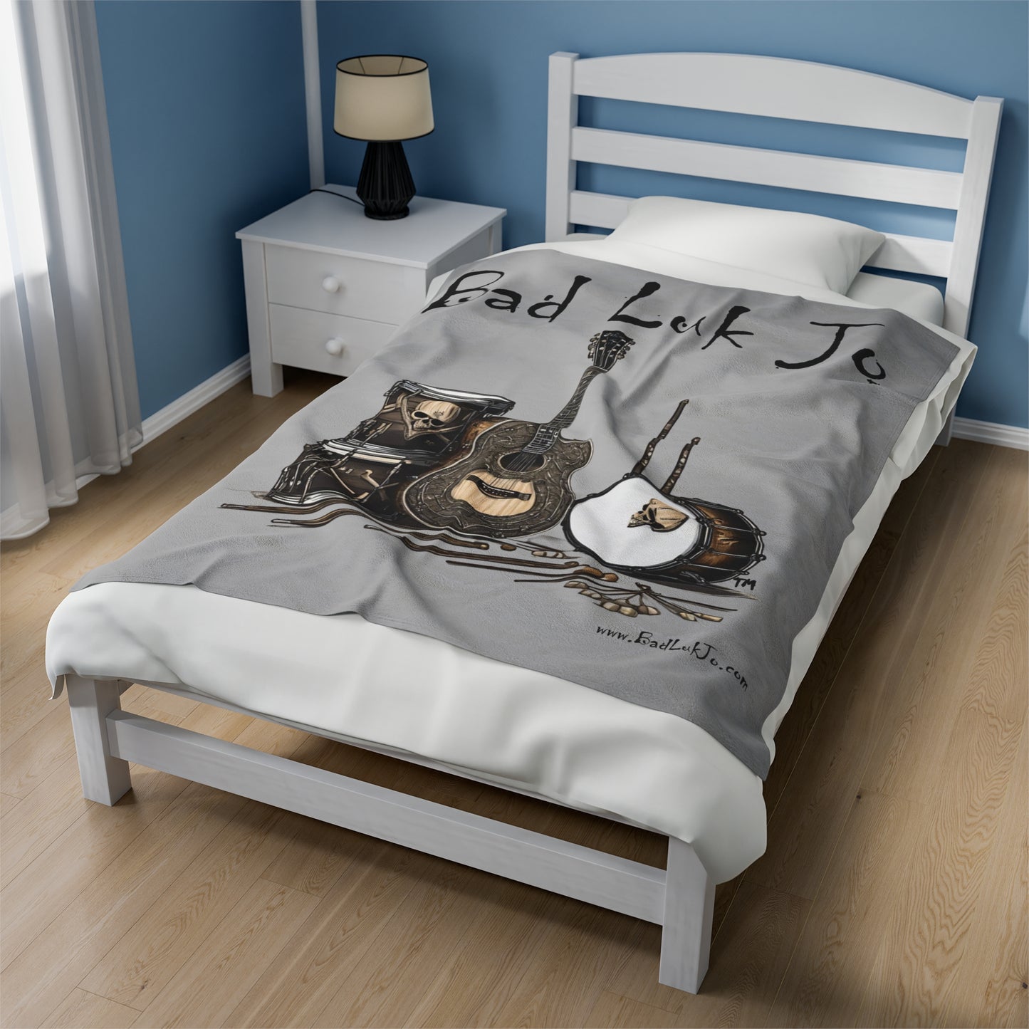 Bad Luk Jo Velveteen Plush Blanket - FREE STANDARD SHIPPING