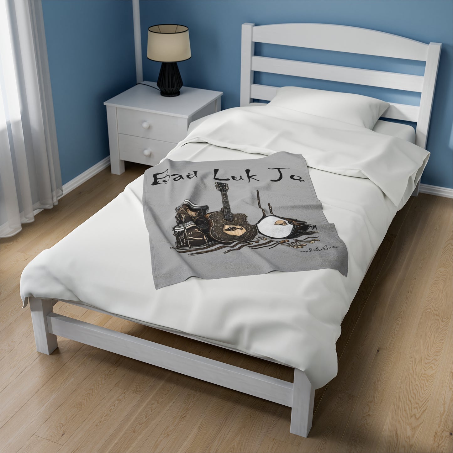 Bad Luk Jo Velveteen Plush Blanket - FREE STANDARD SHIPPING
