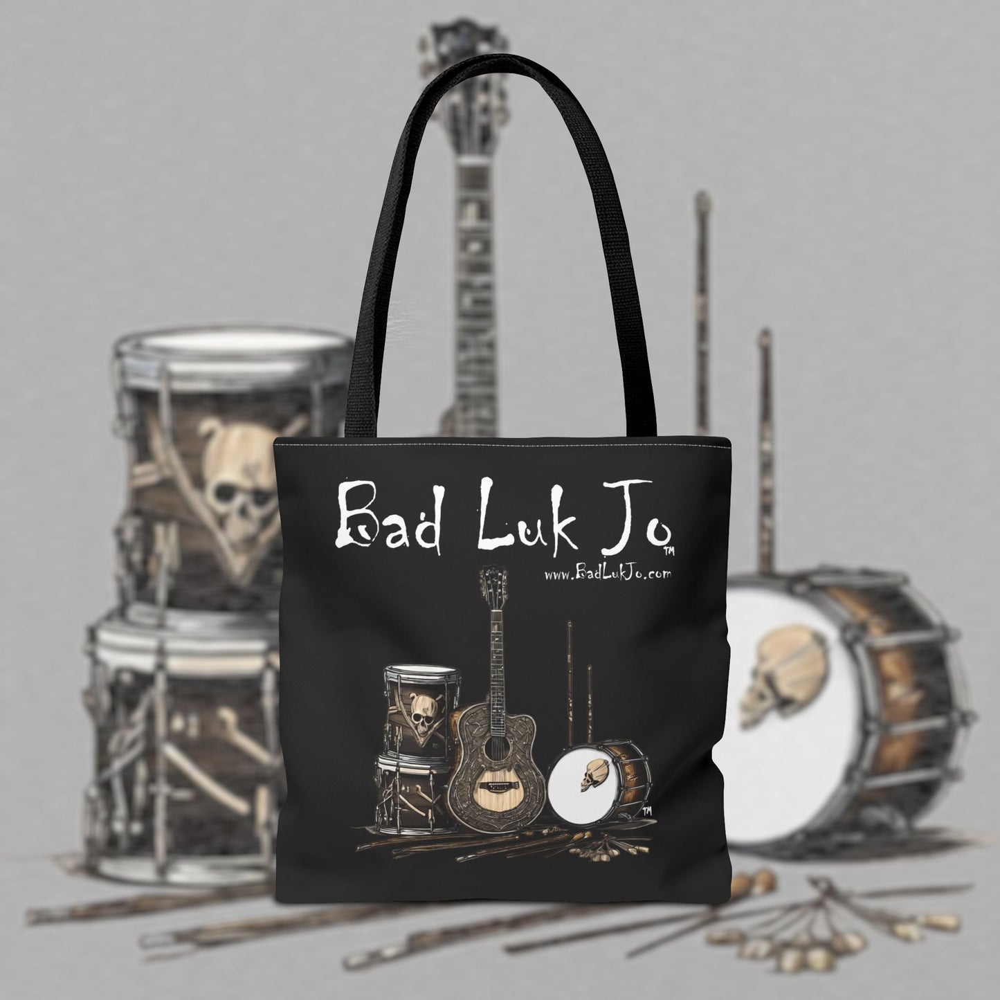 Bad Luk Jo Tote Bag - (Black) Perfect for Musicians and Music Lovers - FREE ECONOMY SHIPPING