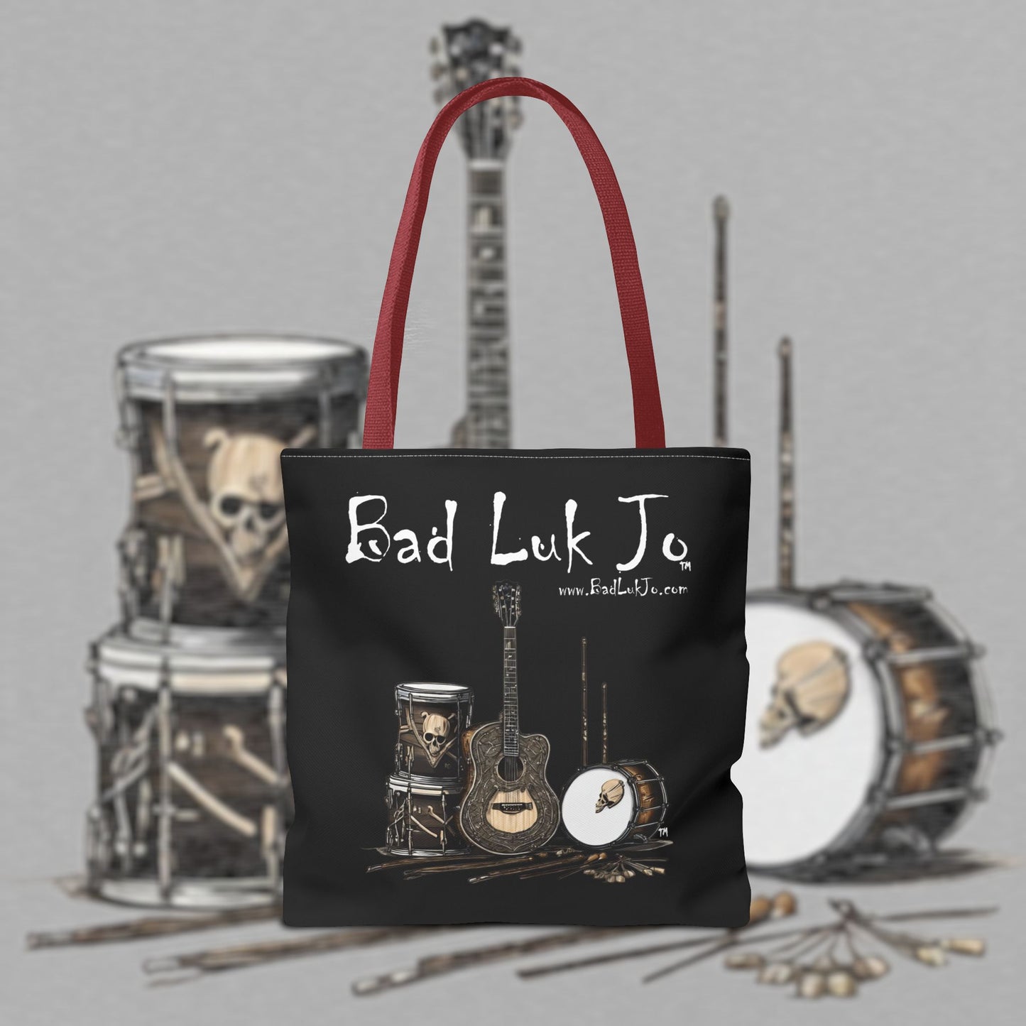 Bad Luk Jo Tote Bag - (Black) Perfect for Musicians and Music Lovers - FREE ECONOMY SHIPPING