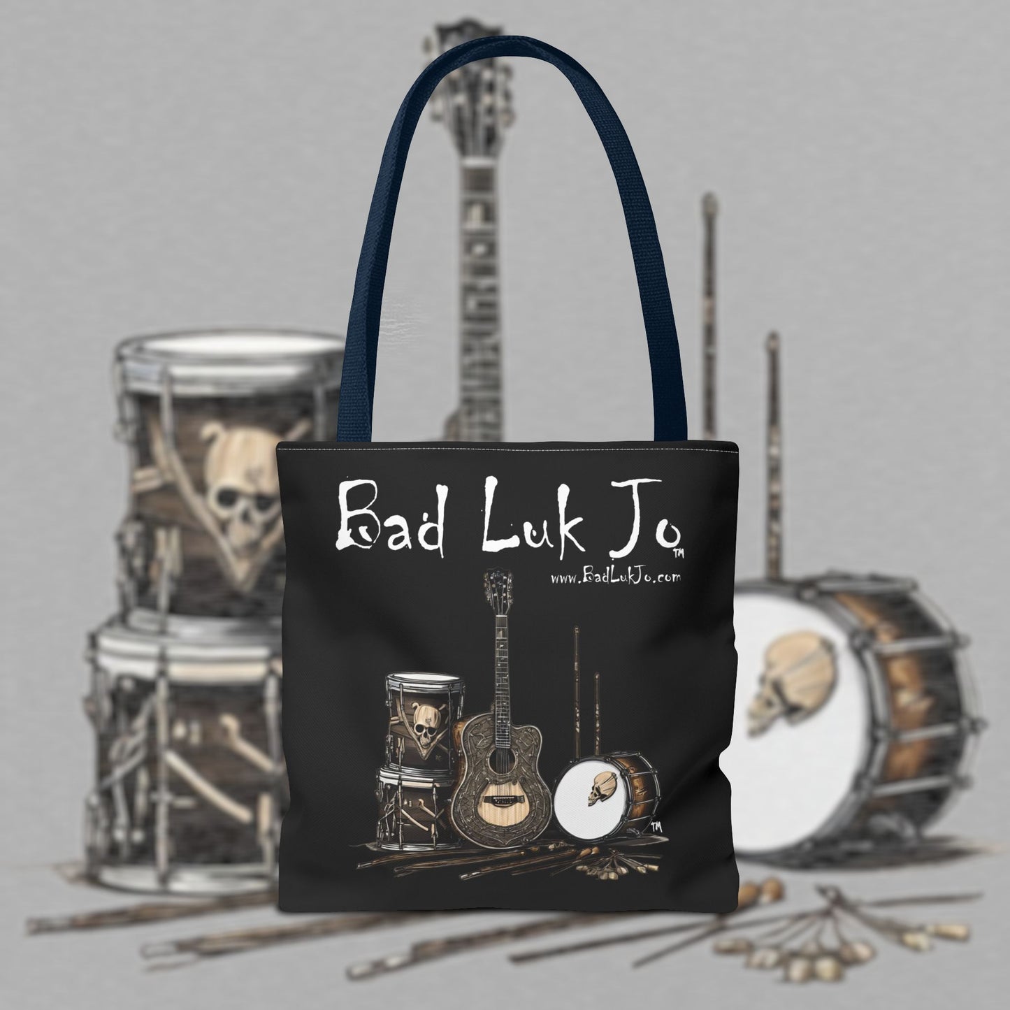Bad Luk Jo Tote Bag - (Black) Perfect for Musicians and Music Lovers - FREE ECONOMY SHIPPING