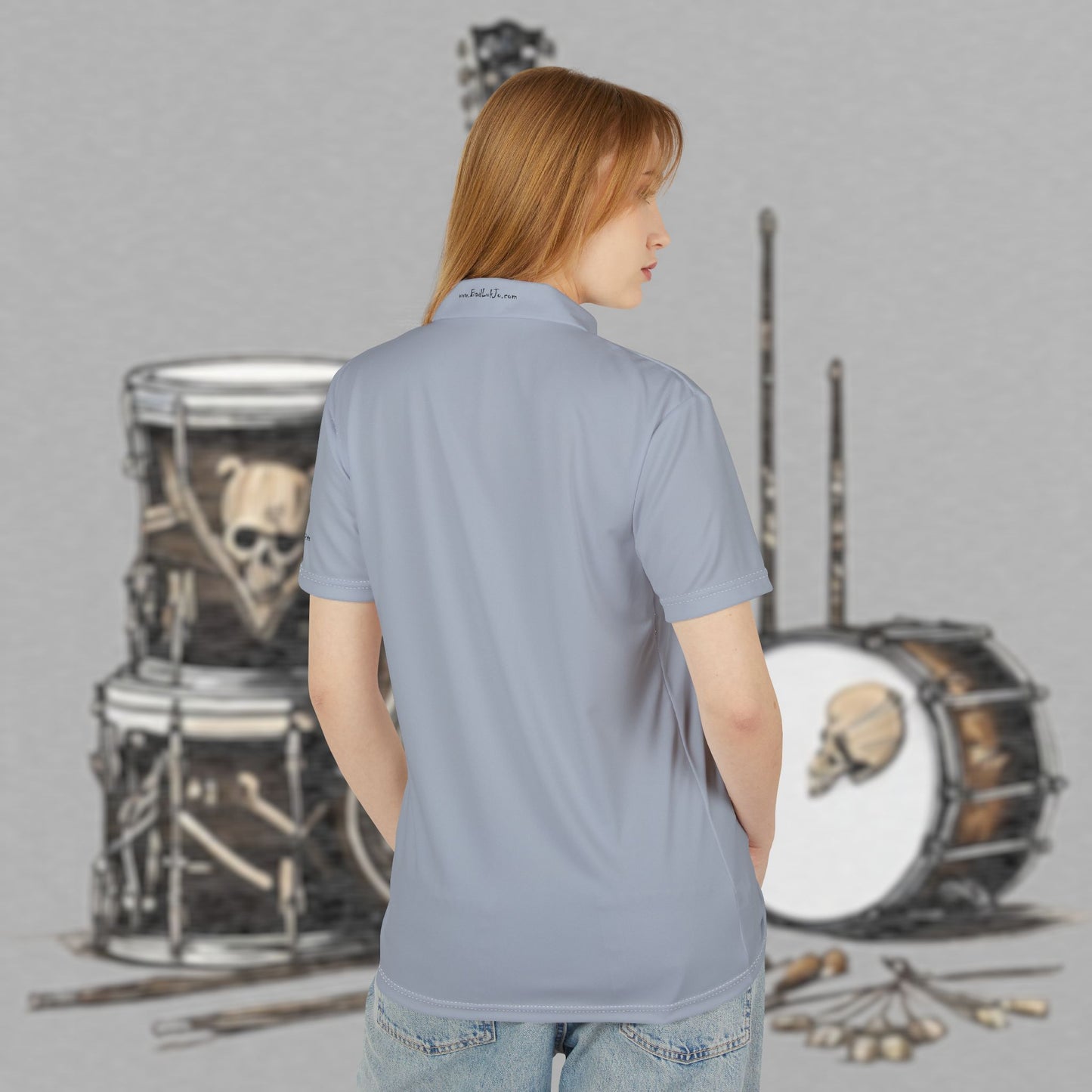 Bad Luk Jo Engineers’ Comfort Unisex Polo Shirt - Stylish Workwear / Golf Shirt - Light Grey - FREE ECONOMY SHIPPING