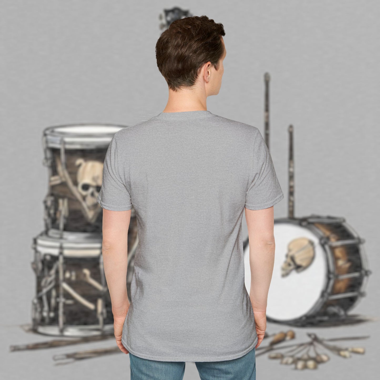 Bad Luk Jo "Guitar Man" T-Shirt - No Printing on Back - Unisex Softstyle T-Shirt - Perfect for Musicians and Music Lovers - FREE ECONOMY SHIPPING