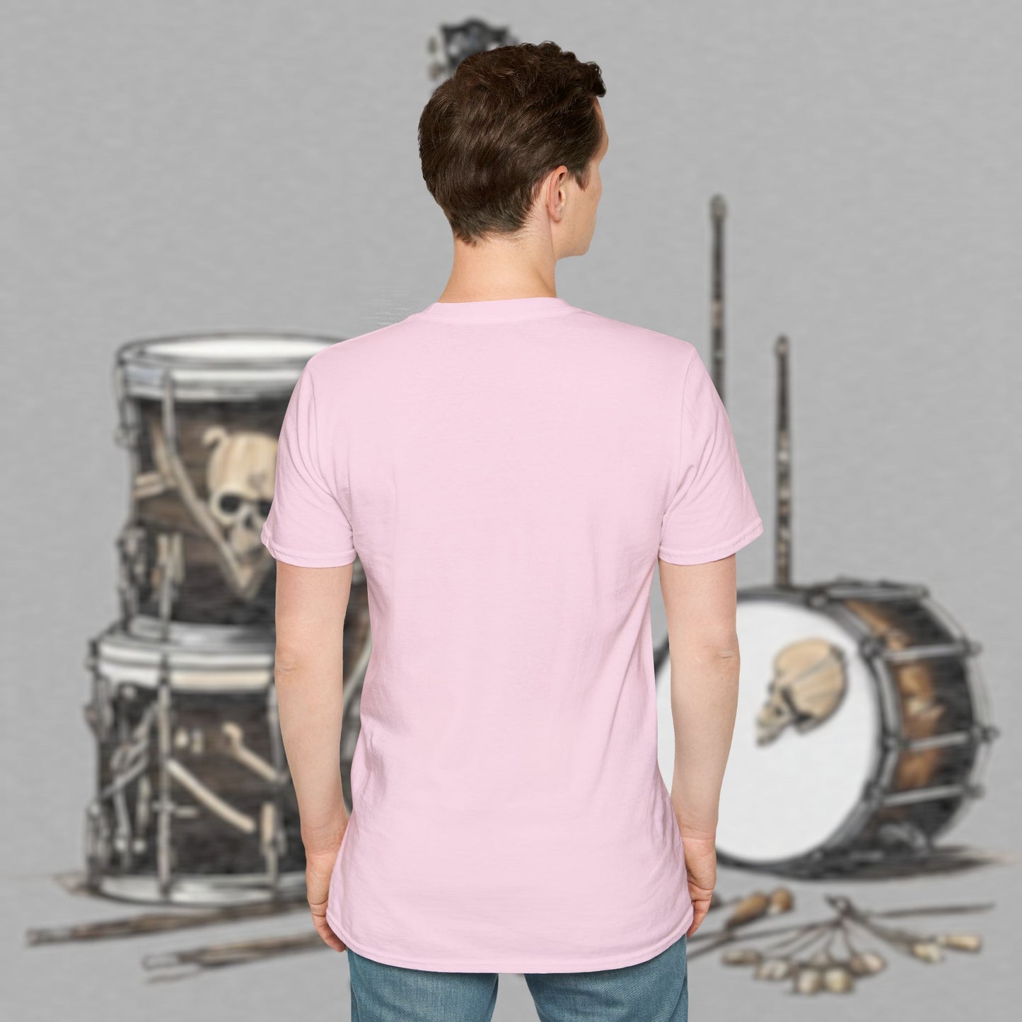 Bad Luk Jo "Guitar Man" T-Shirt - No Printing on Back - Unisex Softstyle T-Shirt - Perfect for Musicians and Music Lovers - FREE ECONOMY SHIPPING