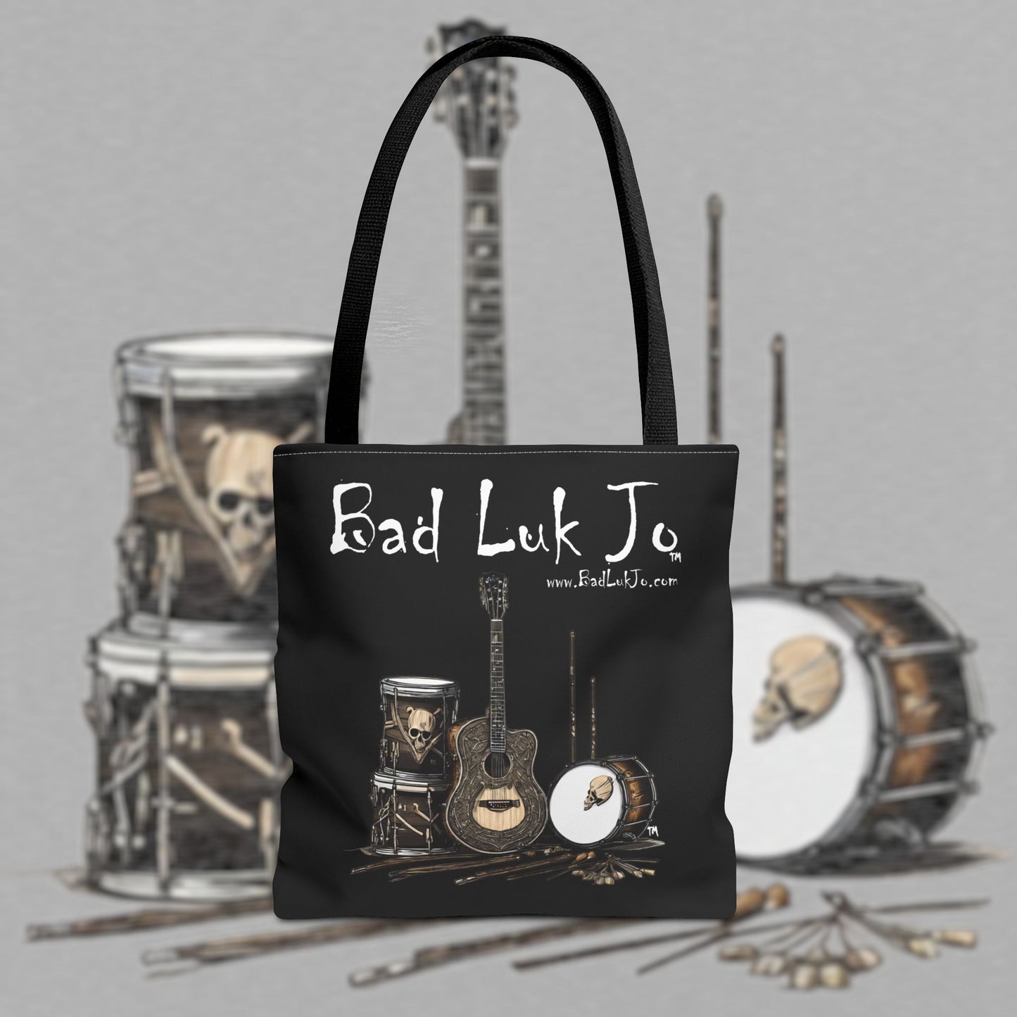 Bad Luk Jo Tote Bag - (Black) Perfect for Musicians and Music Lovers - FREE ECONOMY SHIPPING