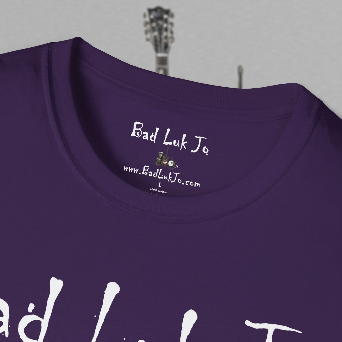 Bad Luk Jo Coffee "Good Luk in Every Cup" T-Shirt - with Website on Back - Unisex Softstyle T-Shirt - FREE ECONOMY SHIPPING