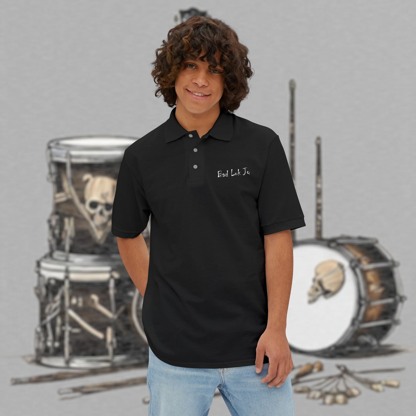 Bad Luk Jo Casual Comfort Men's Piqué Polo - Cotton - FREE ECONOMY SHIPPING