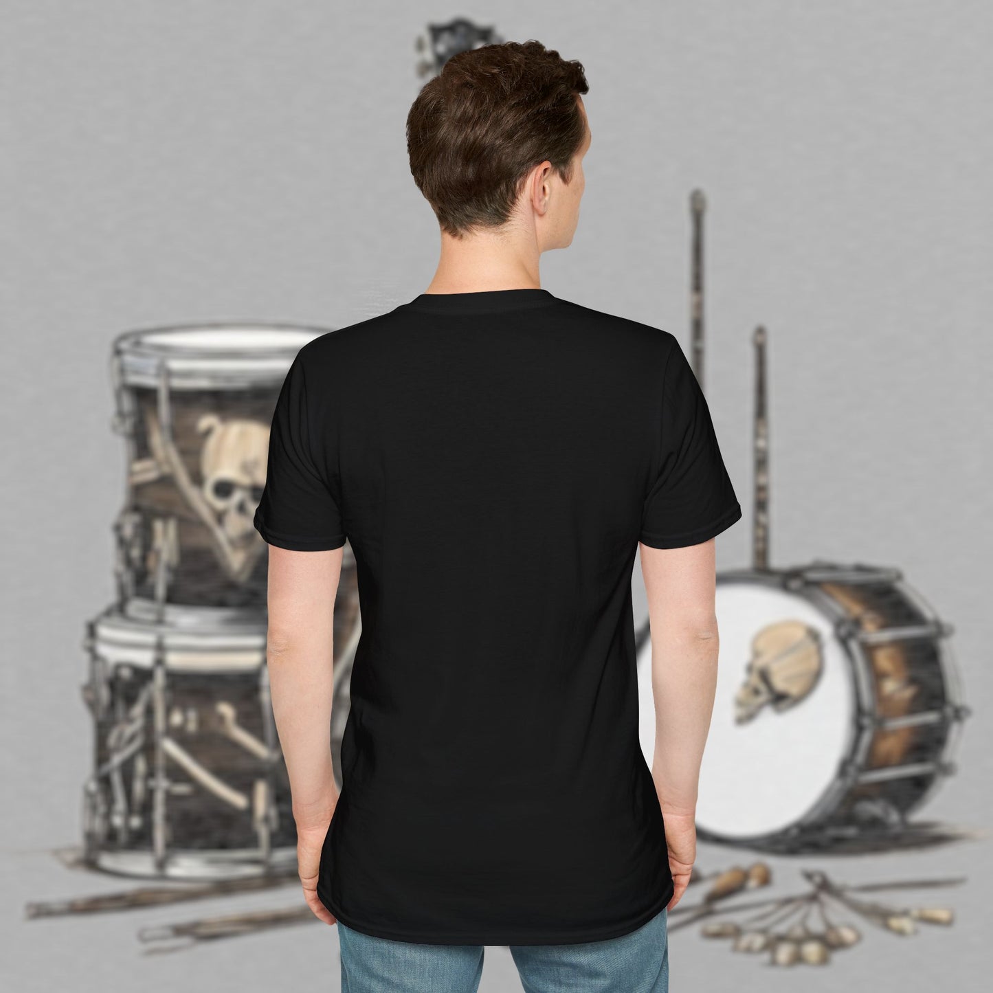 Bad Luk Jo "Guitar Man" T-Shirt - No Printing on Back - Unisex Softstyle T-Shirt - Perfect for Musicians and Music Lovers - FREE ECONOMY SHIPPING