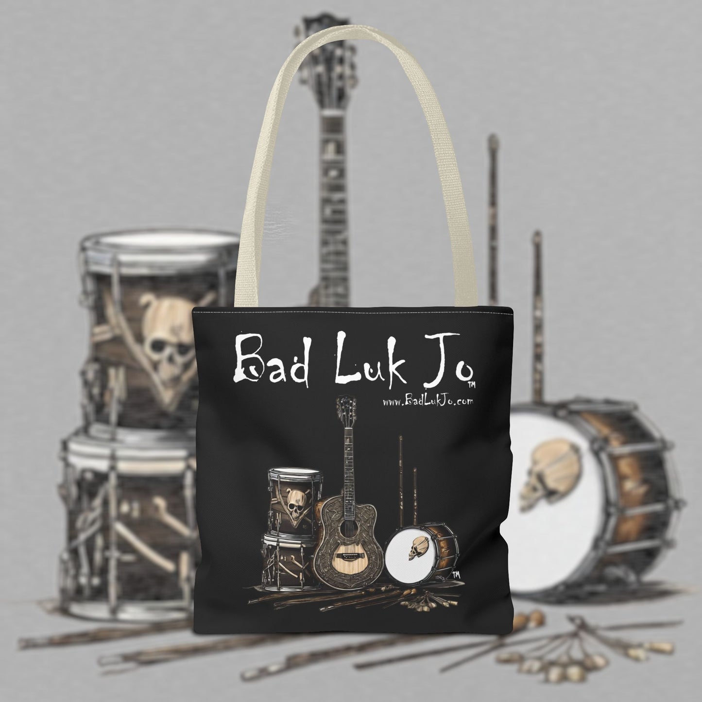 Bad Luk Jo Tote Bag - (Black) Perfect for Musicians and Music Lovers - FREE ECONOMY SHIPPING