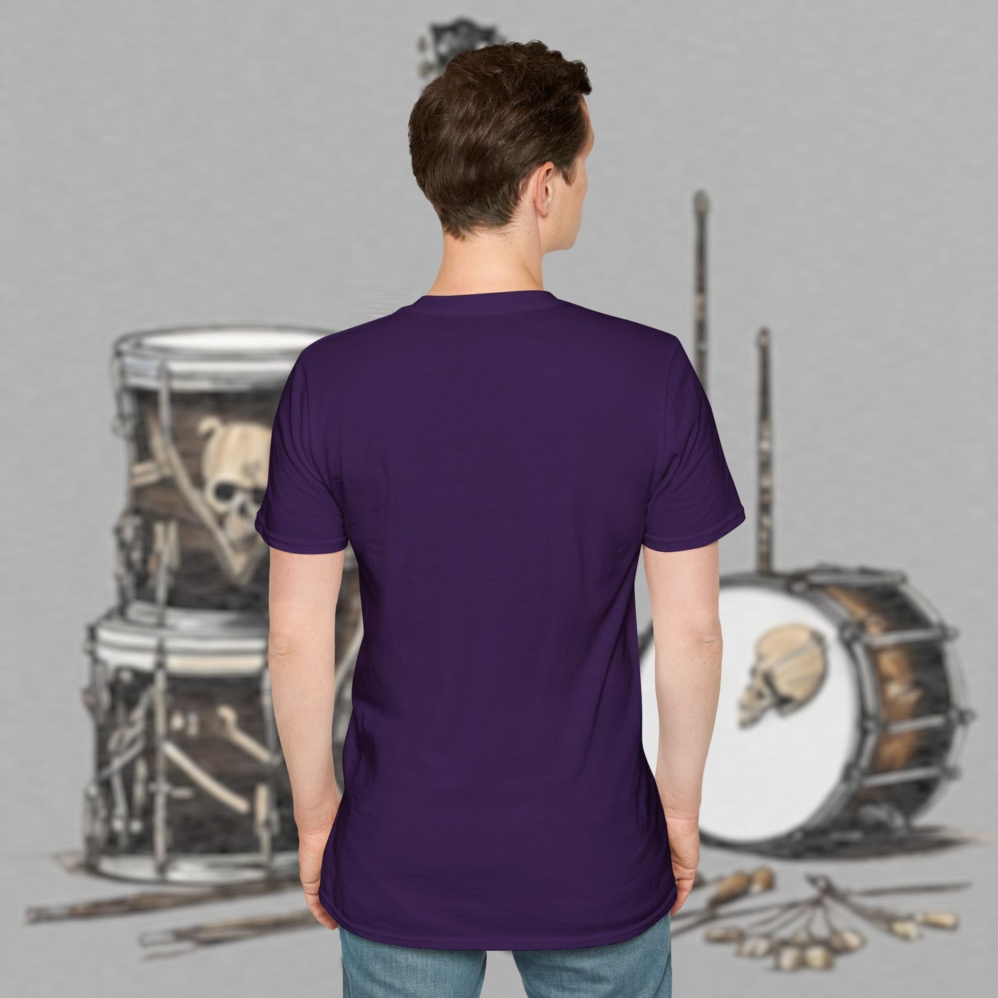 Bad Luk Jo "Guitar Man" T-Shirt - No Printing on Back - Unisex Softstyle T-Shirt - Perfect for Musicians and Music Lovers - FREE ECONOMY SHIPPING