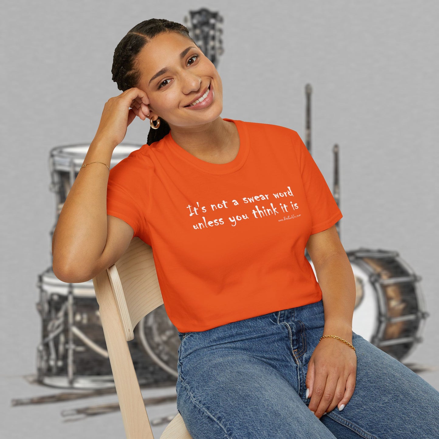 Bad Luk Jo "It's not a swear word unless you think it is" - Unisex Softstyle T-Shirt - FREE ECONOMY SHIPPING