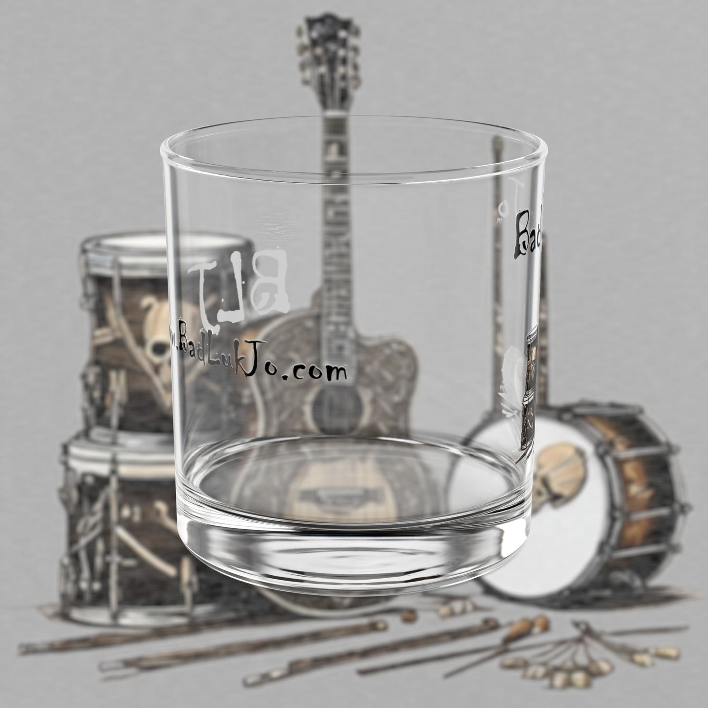 Bad Luk Jo - Rocks Glass / Whiskey Glass - 10oz Tumbler - FREE ECONOMY SHIPPING