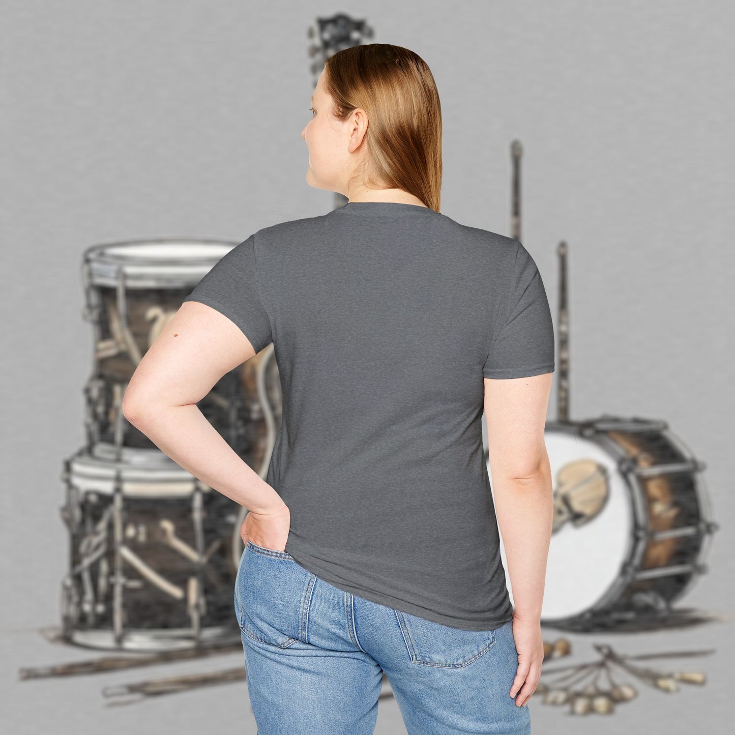 Bad Luk Jo "Guitar Man" T-Shirt - No Printing on Back - Unisex Softstyle T-Shirt - Perfect for Musicians and Music Lovers - FREE ECONOMY SHIPPING