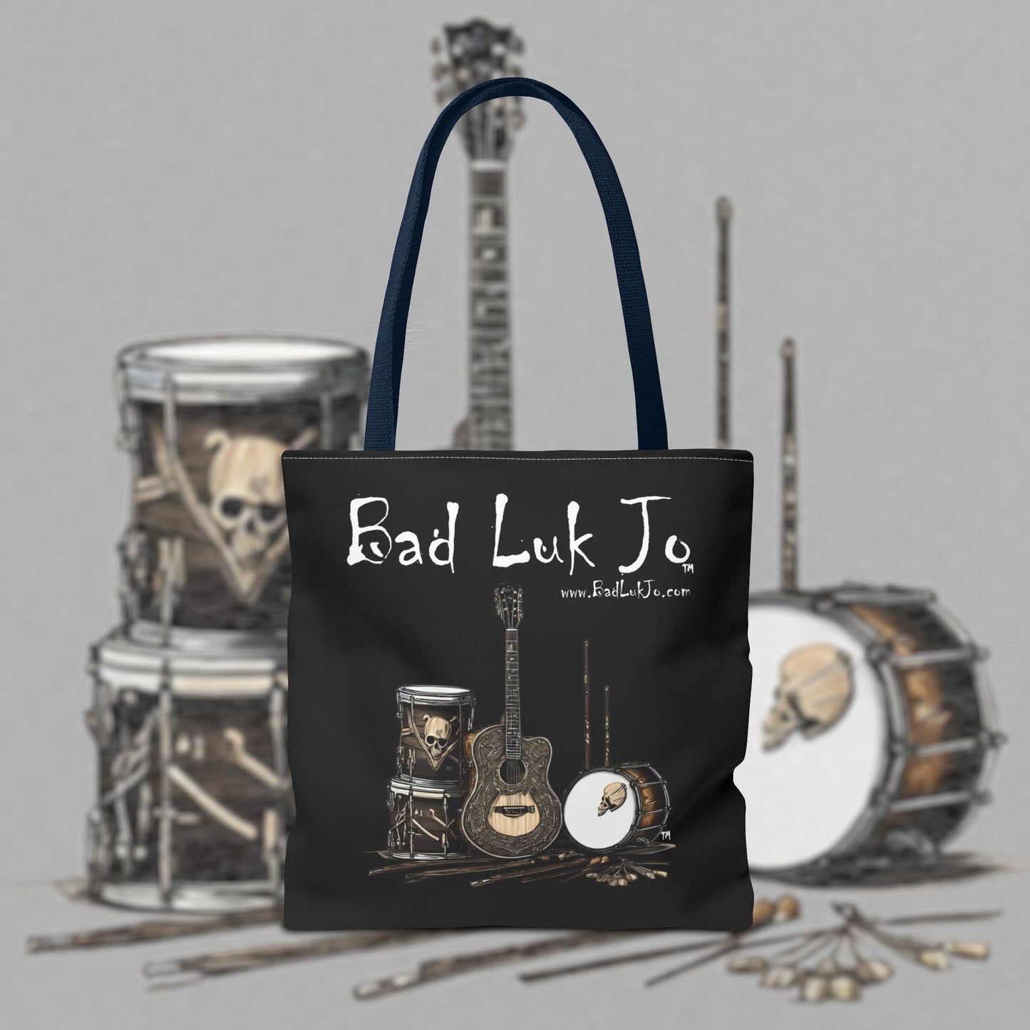 Bad Luk Jo Tote Bag - (Black) Perfect for Musicians and Music Lovers - FREE ECONOMY SHIPPING