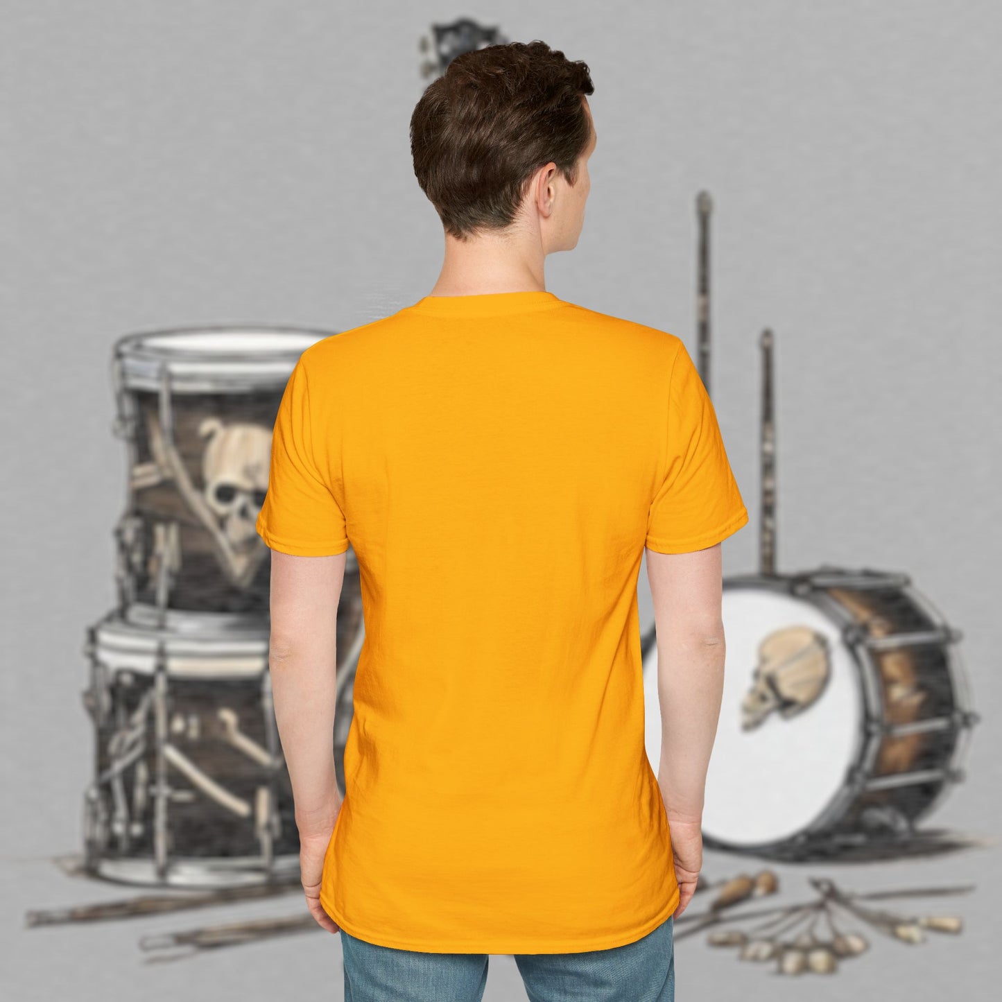 Bad Luk Jo "Guitar Man" T-Shirt - No Printing on Back - Unisex Softstyle T-Shirt - Perfect for Musicians and Music Lovers - FREE ECONOMY SHIPPING