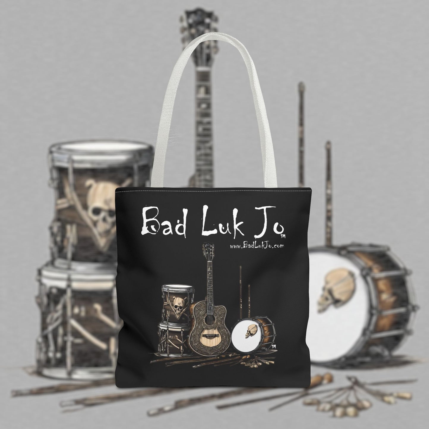 Bad Luk Jo Tote Bag - (Black) Perfect for Musicians and Music Lovers - FREE ECONOMY SHIPPING