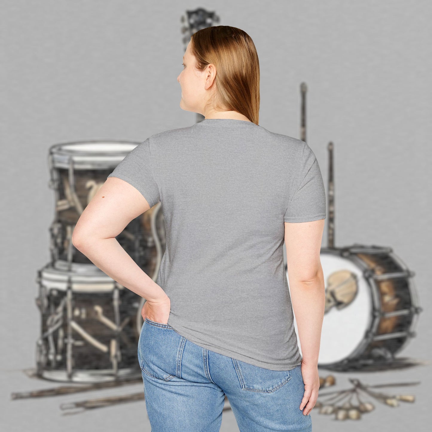 Bad Luk Jo "Guitar Man" T-Shirt - No Printing on Back - Unisex Softstyle T-Shirt - Perfect for Musicians and Music Lovers - FREE ECONOMY SHIPPING