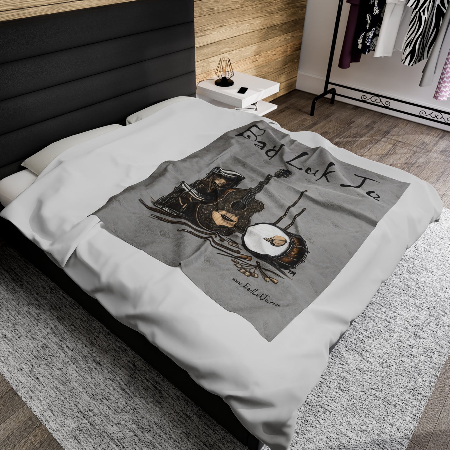 Bad Luk Jo Velveteen Plush Blanket - FREE STANDARD SHIPPING