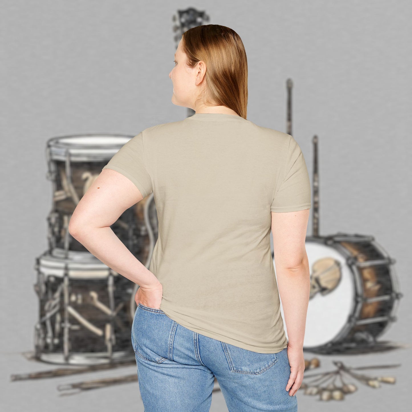 Bad Luk Jo "Guitar Man" T-Shirt - No Printing on Back - Unisex Softstyle T-Shirt - Perfect for Musicians and Music Lovers - FREE ECONOMY SHIPPING