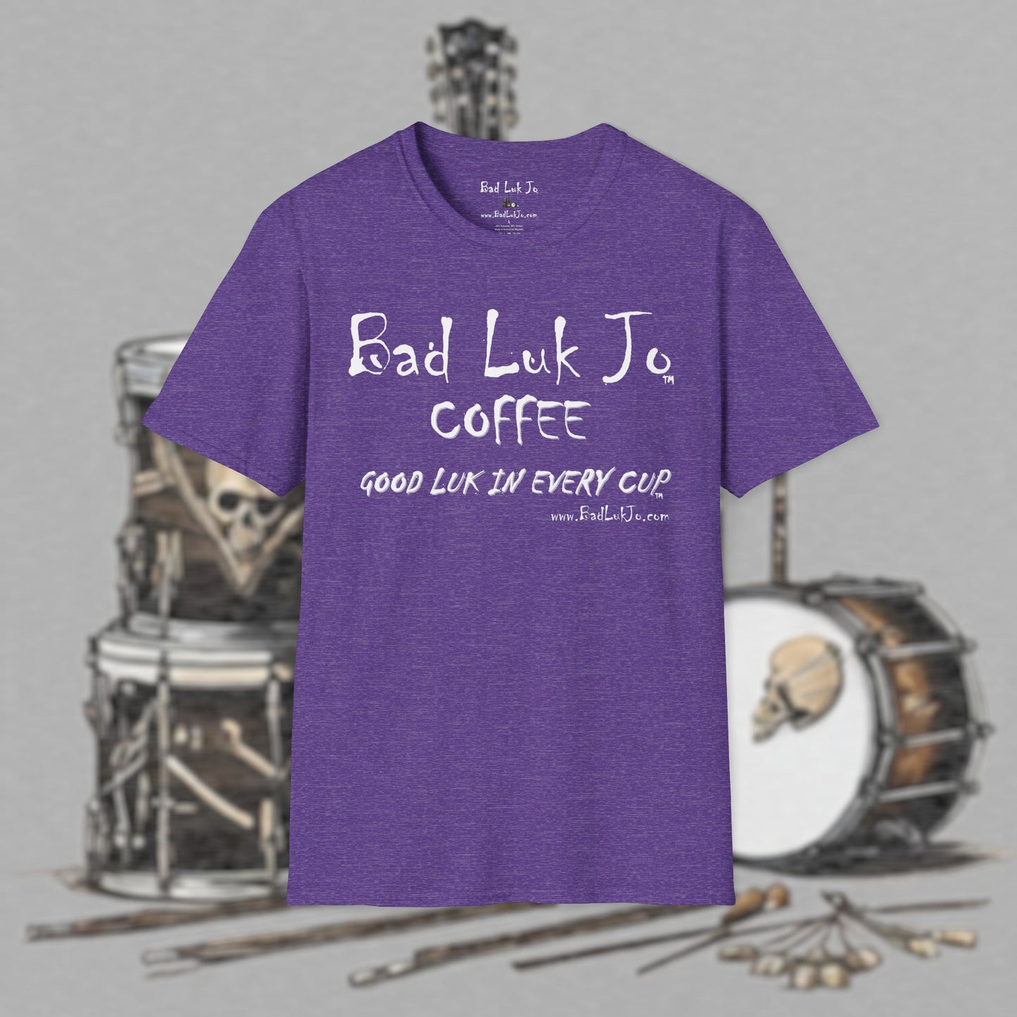 Bad Luk Jo Coffee "Good Luk in Every Cup" Unisex Softstyle T-Shirt - FREE ECONOMY SHIPPING