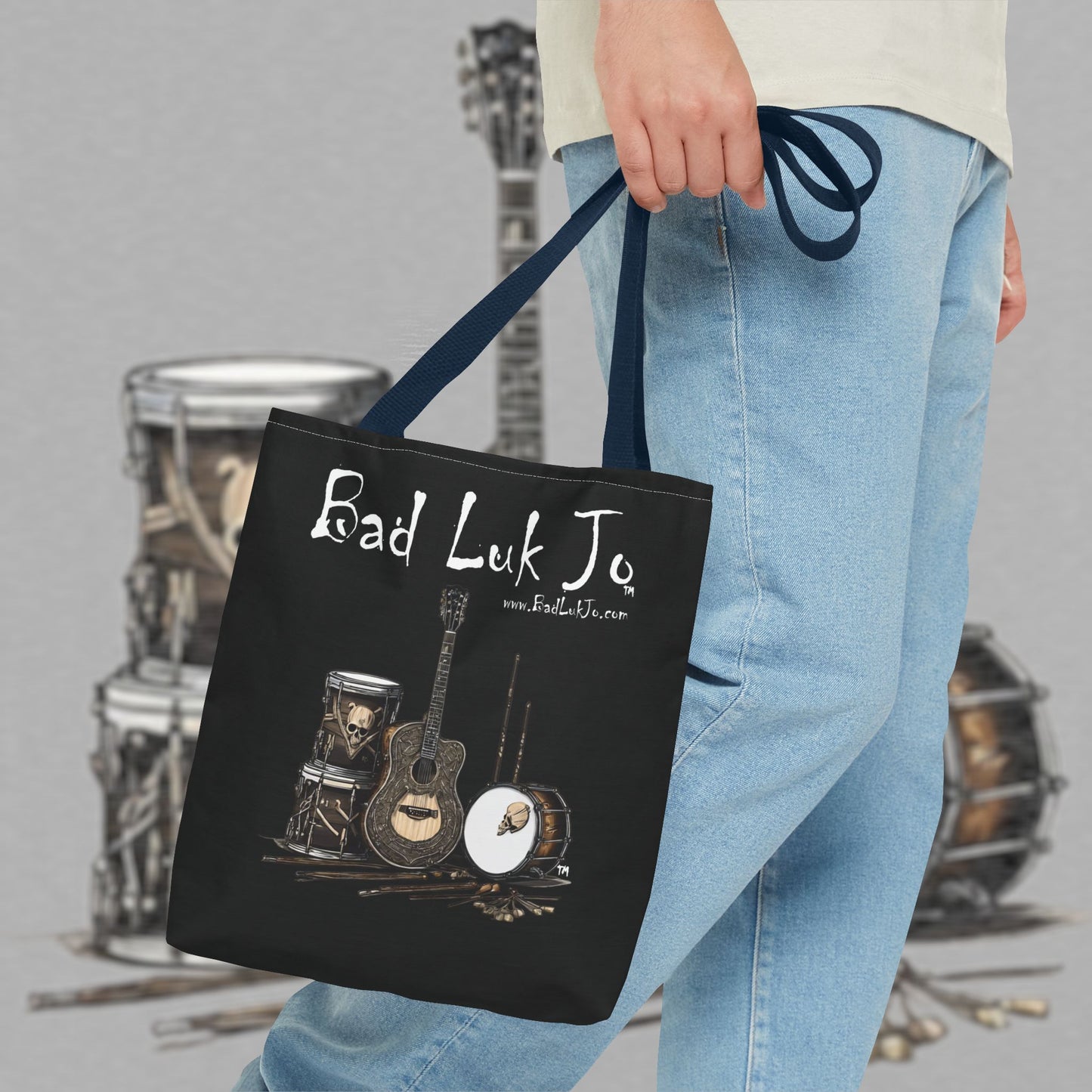 Bad Luk Jo Tote Bag - (Black) Perfect for Musicians and Music Lovers - FREE ECONOMY SHIPPING