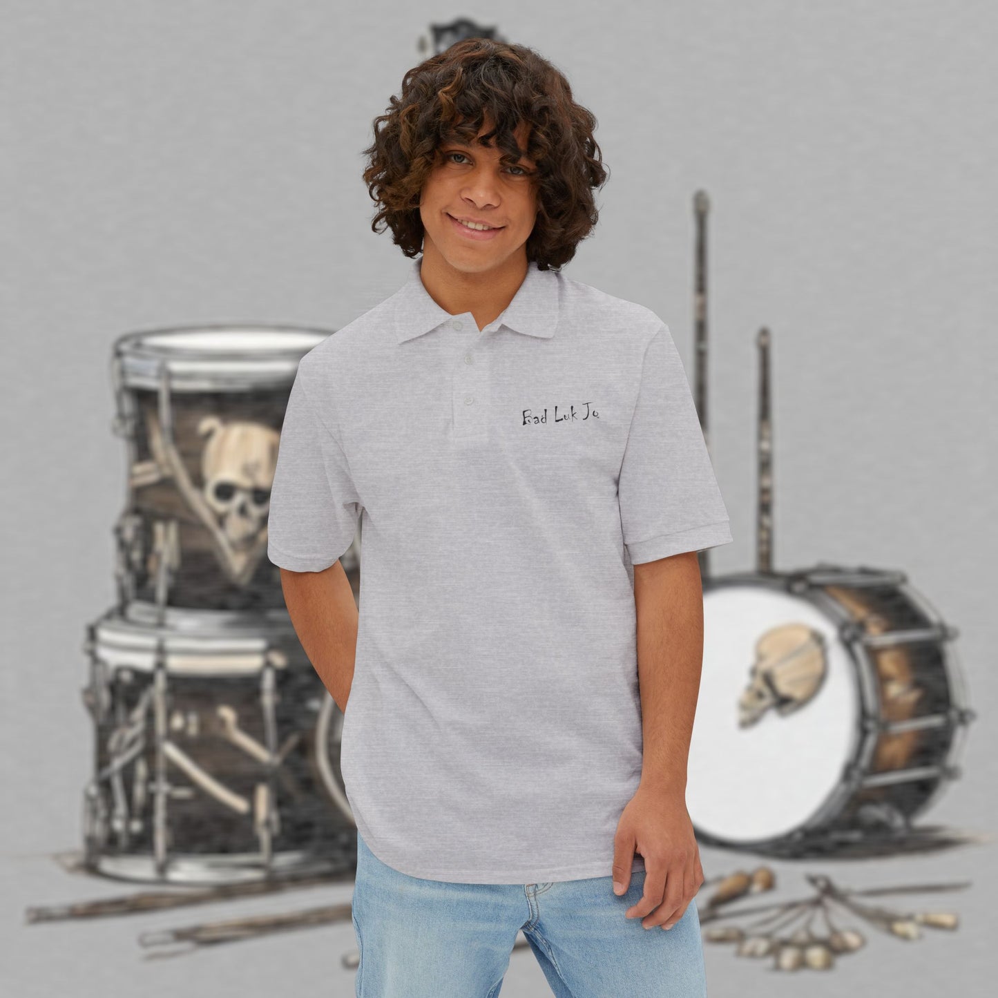 Bad Luk Jo Casual Comfort Men's Piqué Polo - Cotton - FREE ECONOMY SHIPPING