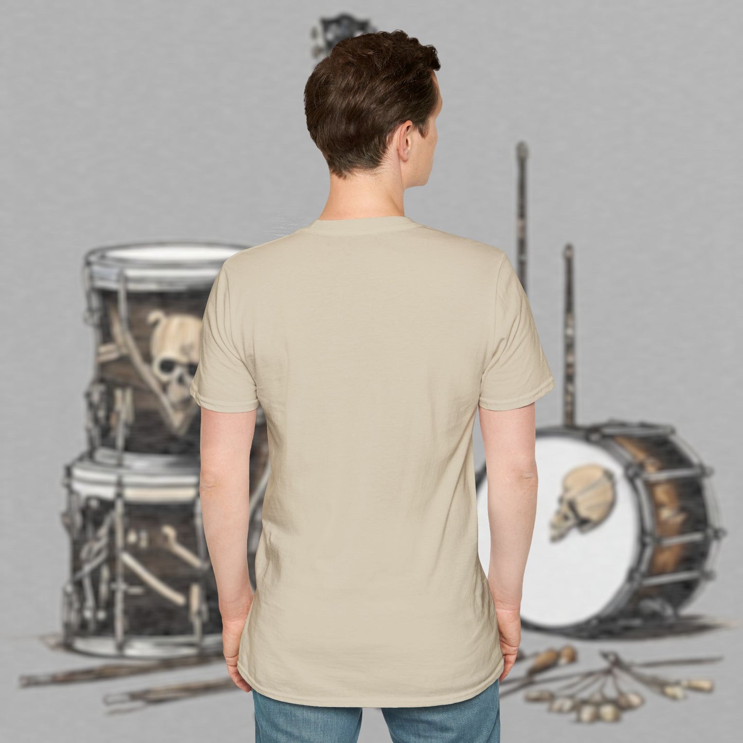 Bad Luk Jo "Guitar Man" T-Shirt - No Printing on Back - Unisex Softstyle T-Shirt - Perfect for Musicians and Music Lovers - FREE ECONOMY SHIPPING