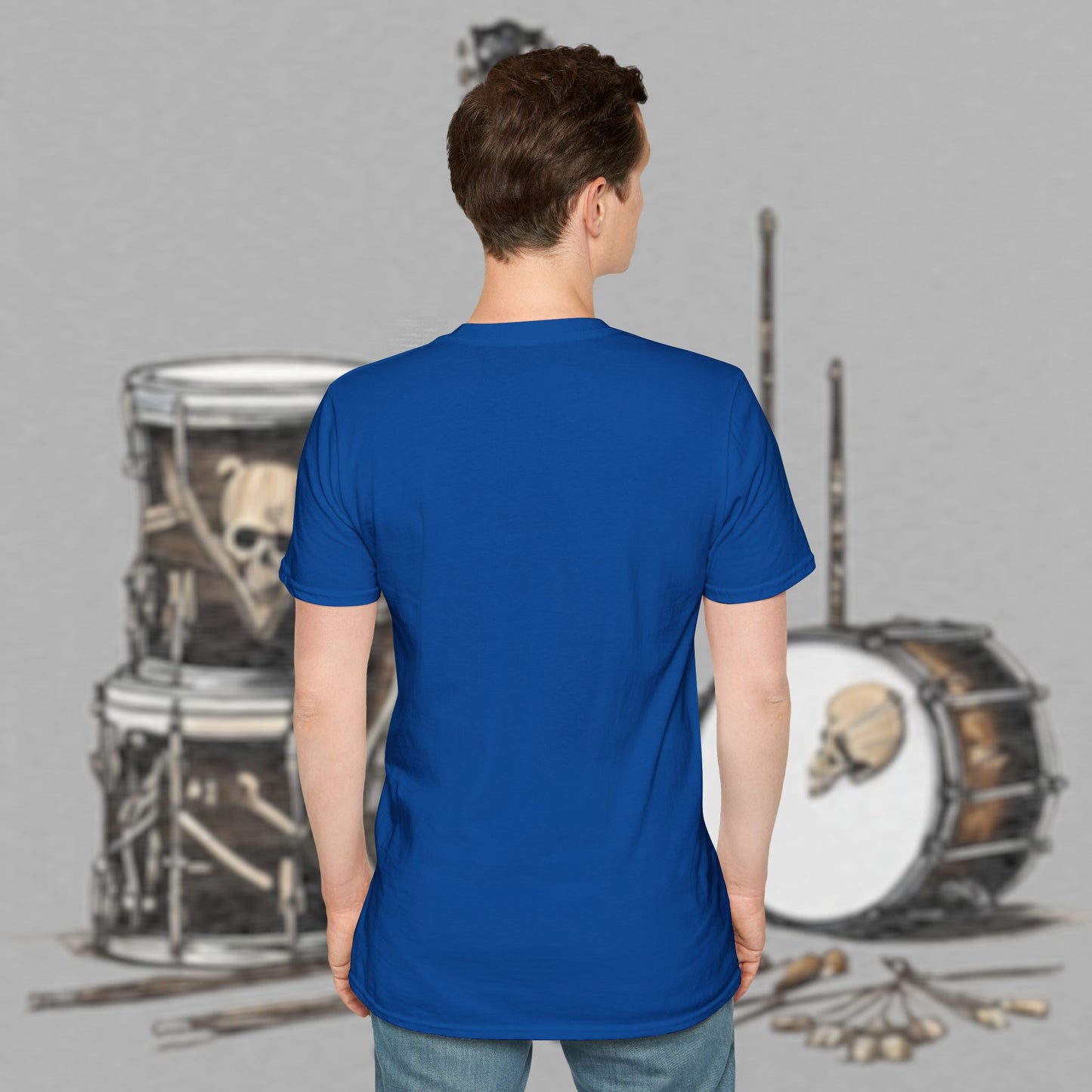 Bad Luk Jo "Guitar Man" T-Shirt - No Printing on Back - Unisex Softstyle T-Shirt - Perfect for Musicians and Music Lovers - FREE ECONOMY SHIPPING