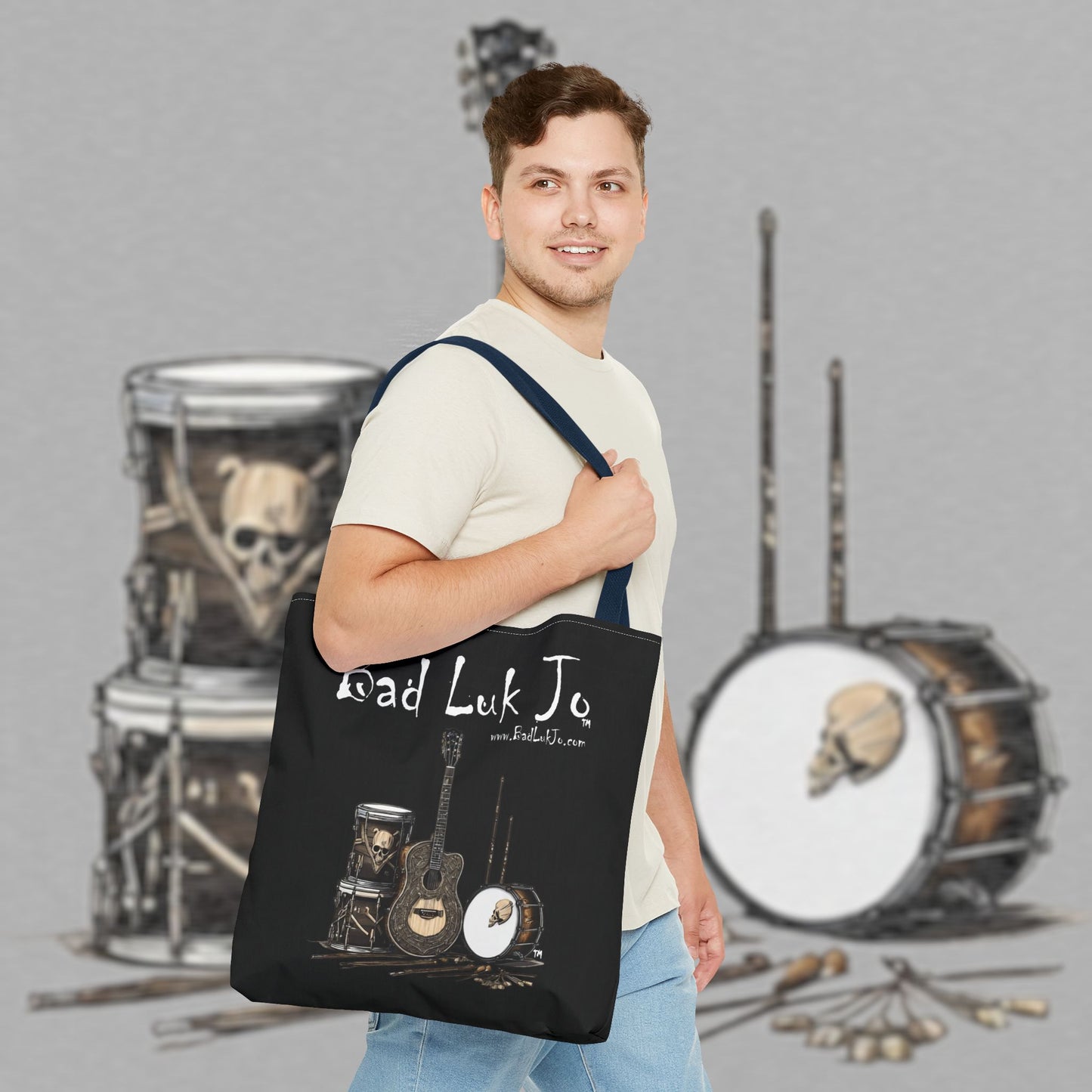 Bad Luk Jo Tote Bag - (Black) Perfect for Musicians and Music Lovers - FREE ECONOMY SHIPPING