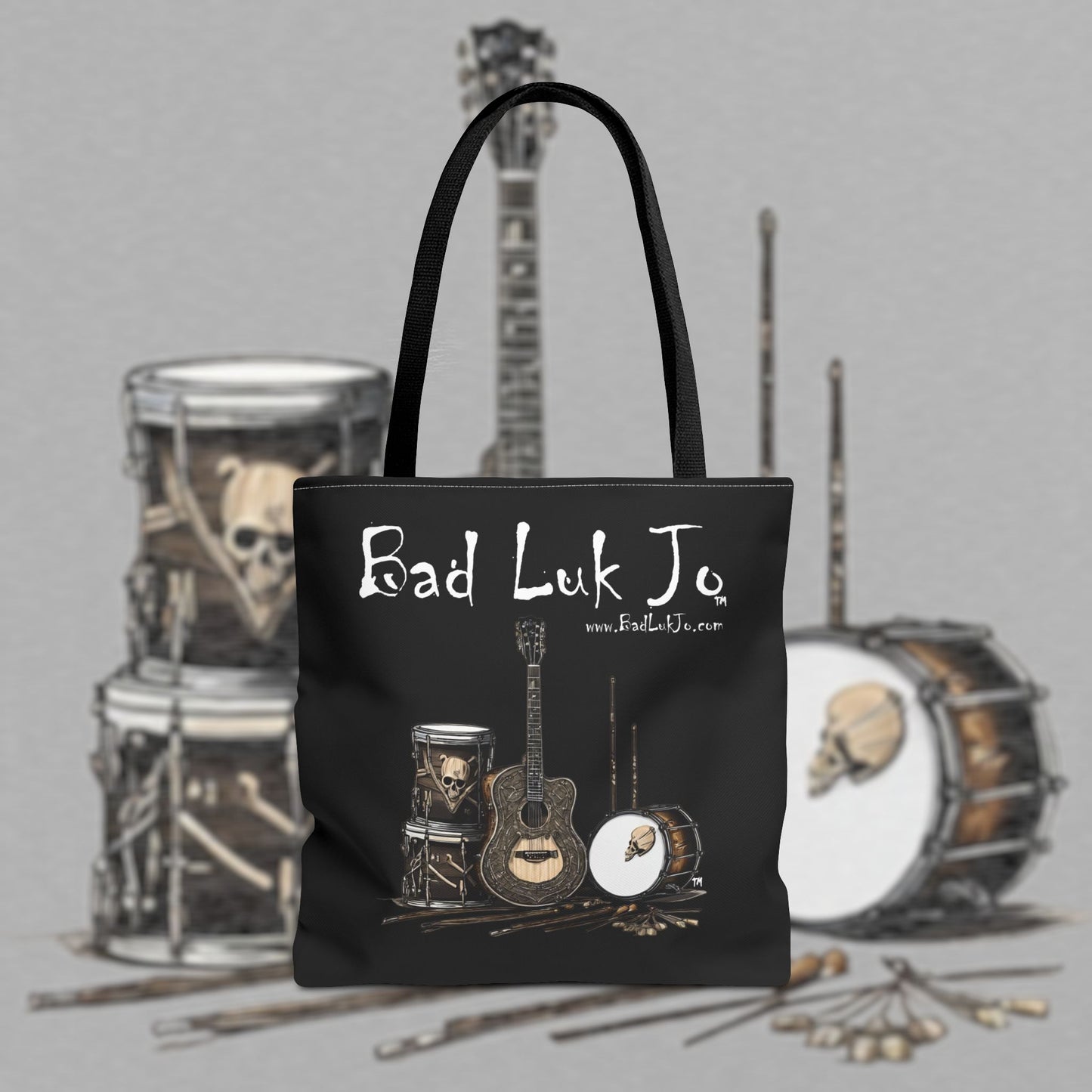 Bad Luk Jo Tote Bag - (Black) Perfect for Musicians and Music Lovers - FREE ECONOMY SHIPPING
