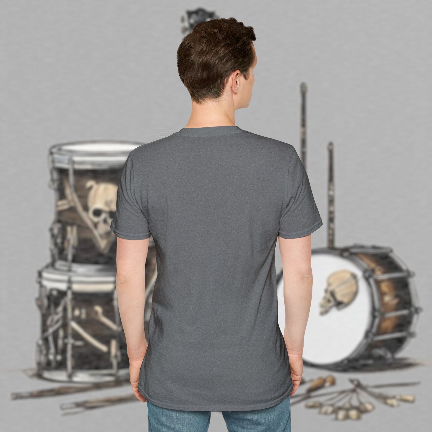 Bad Luk Jo "Guitar Man" T-Shirt - No Printing on Back - Unisex Softstyle T-Shirt - Perfect for Musicians and Music Lovers - FREE ECONOMY SHIPPING