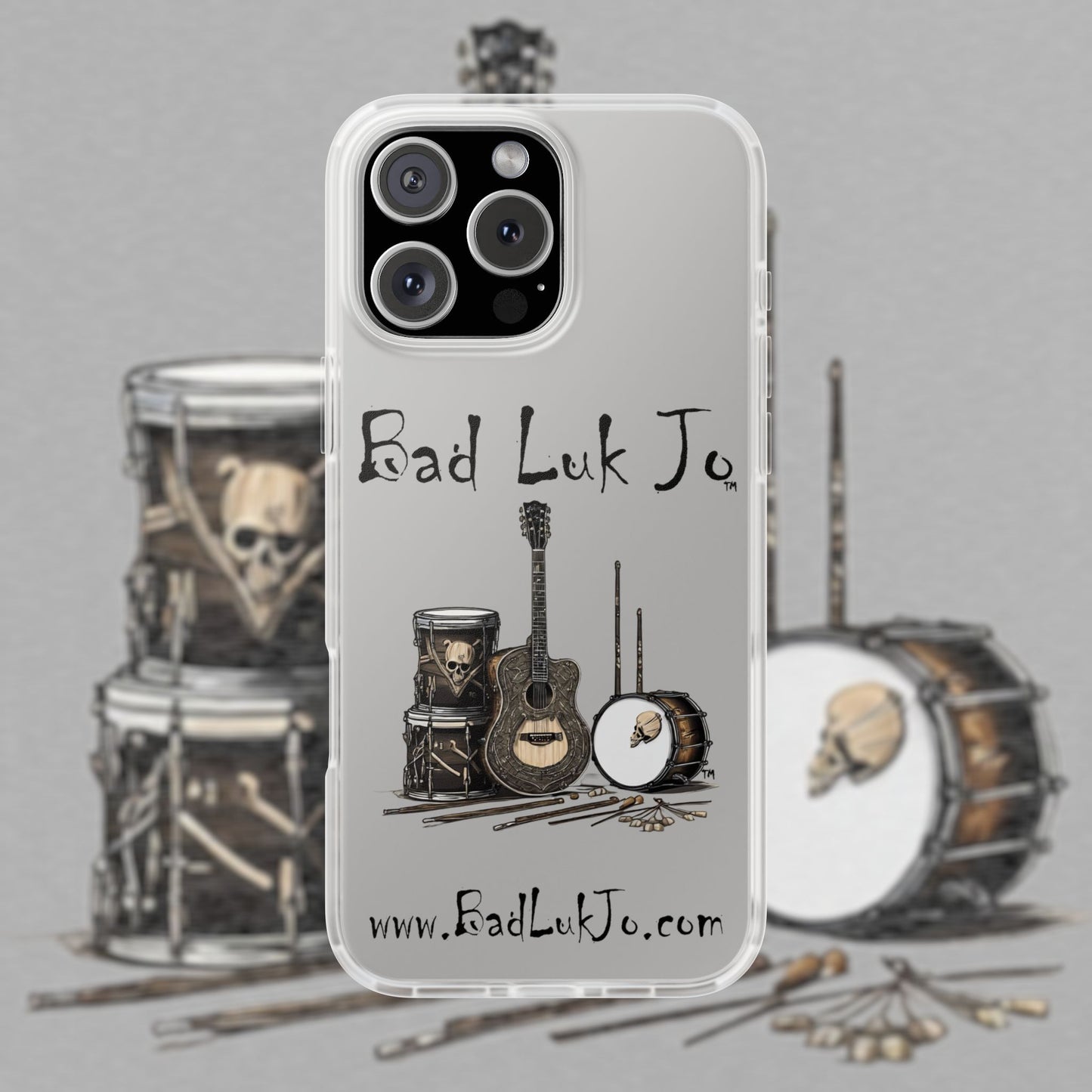 Bad Luk Jo iPhone Flexi Case - Perfect for Music Lovers! - FREE ECONOMY SHIPPING