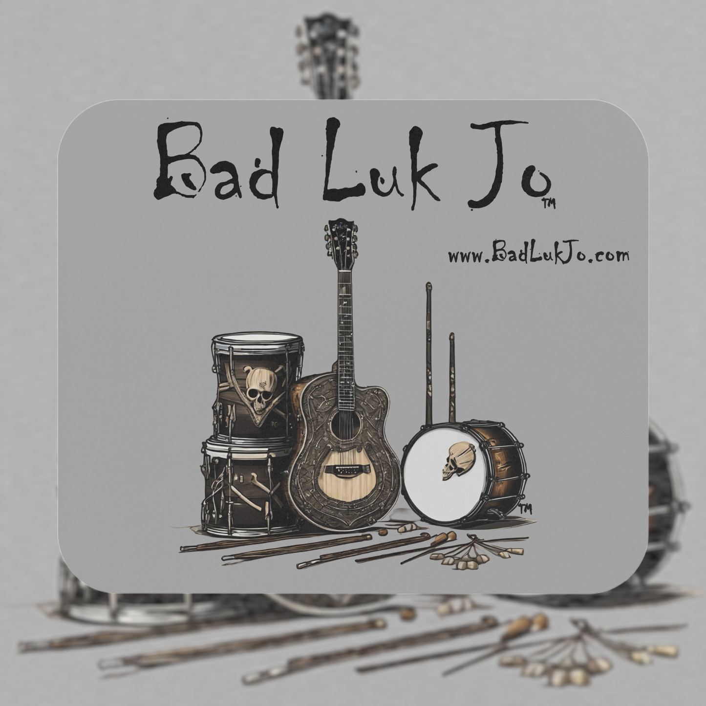 Bad Luk Jo Mouse Pad - Light Grey - FREE ECONOMY SHIPPING
