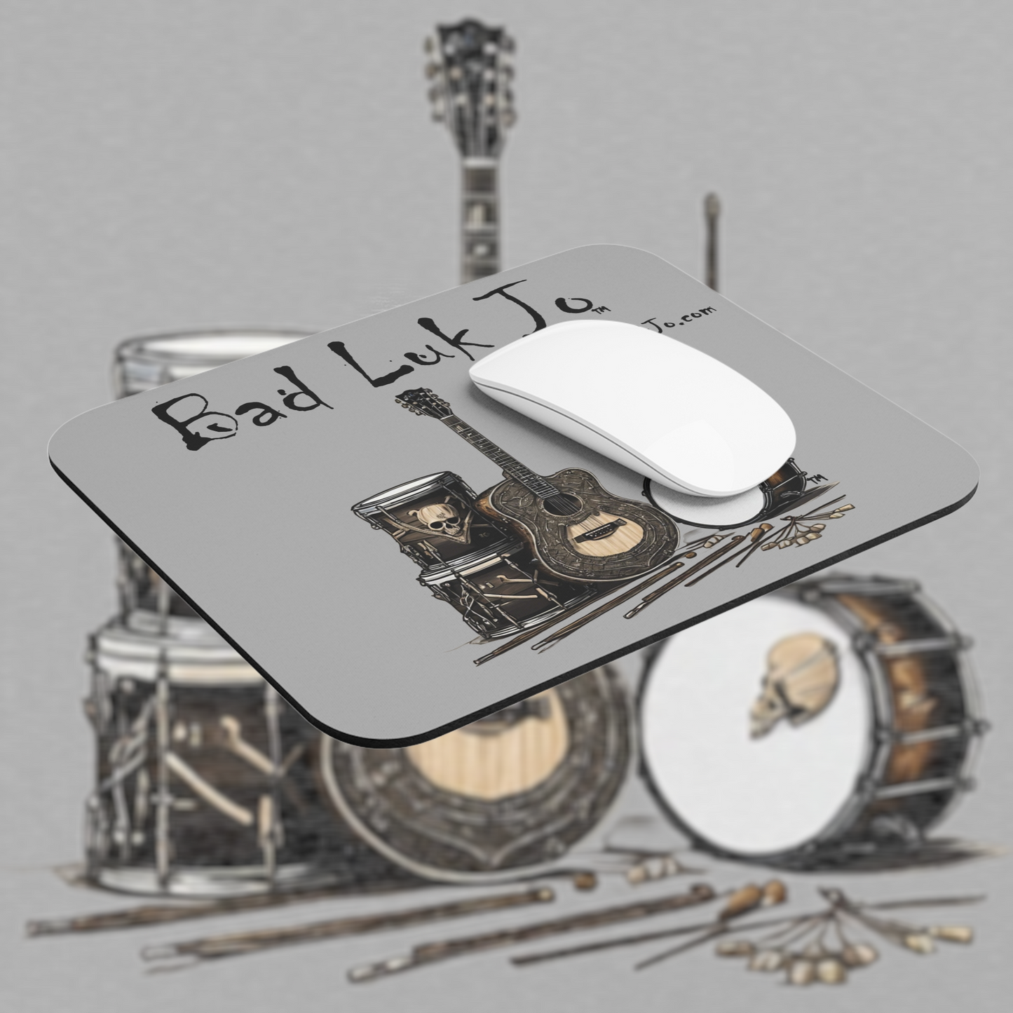 Bad Luk Jo Mouse Pad - Light Grey - FREE ECONOMY SHIPPING