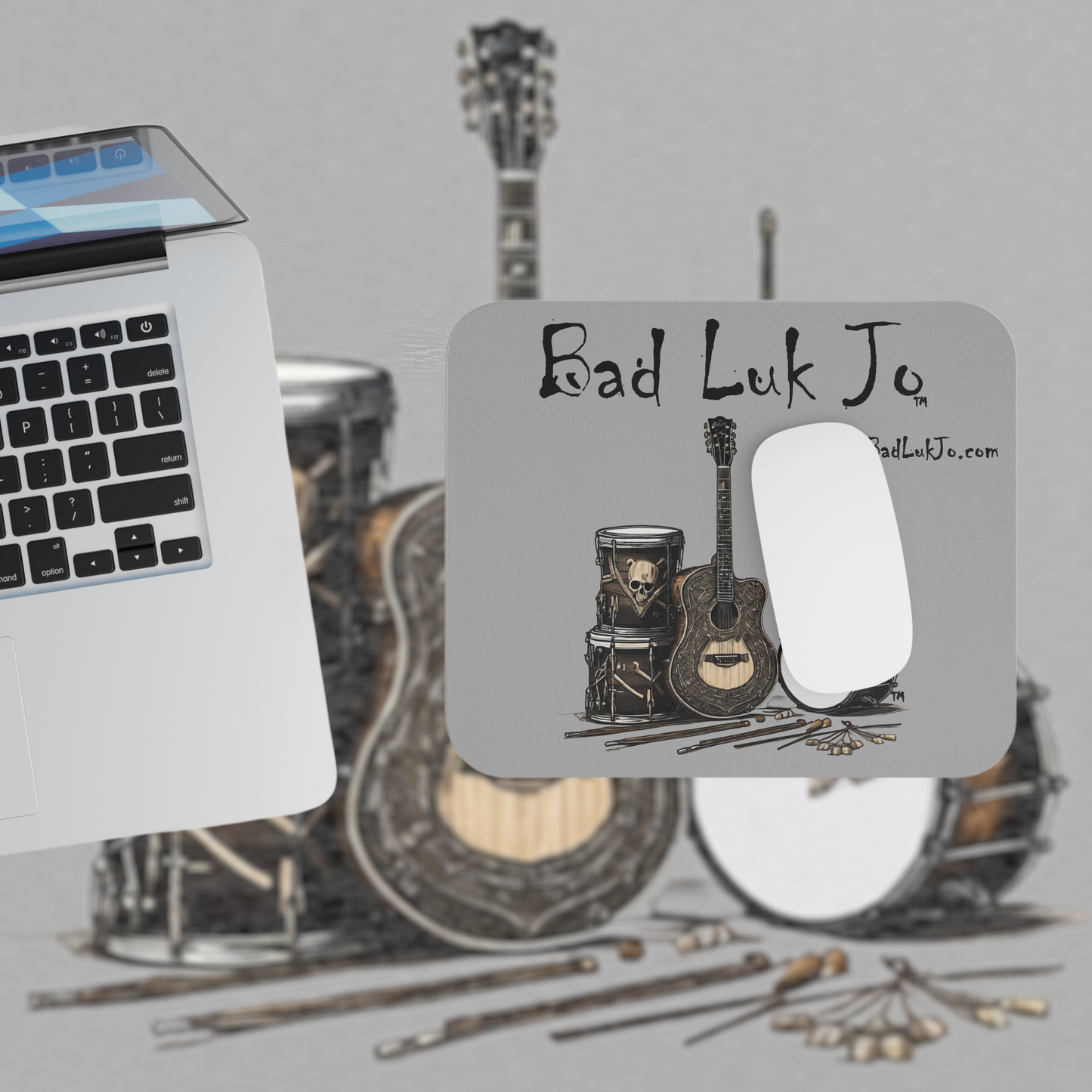 Bad Luk Jo Mouse Pad - Light Grey - FREE ECONOMY SHIPPING