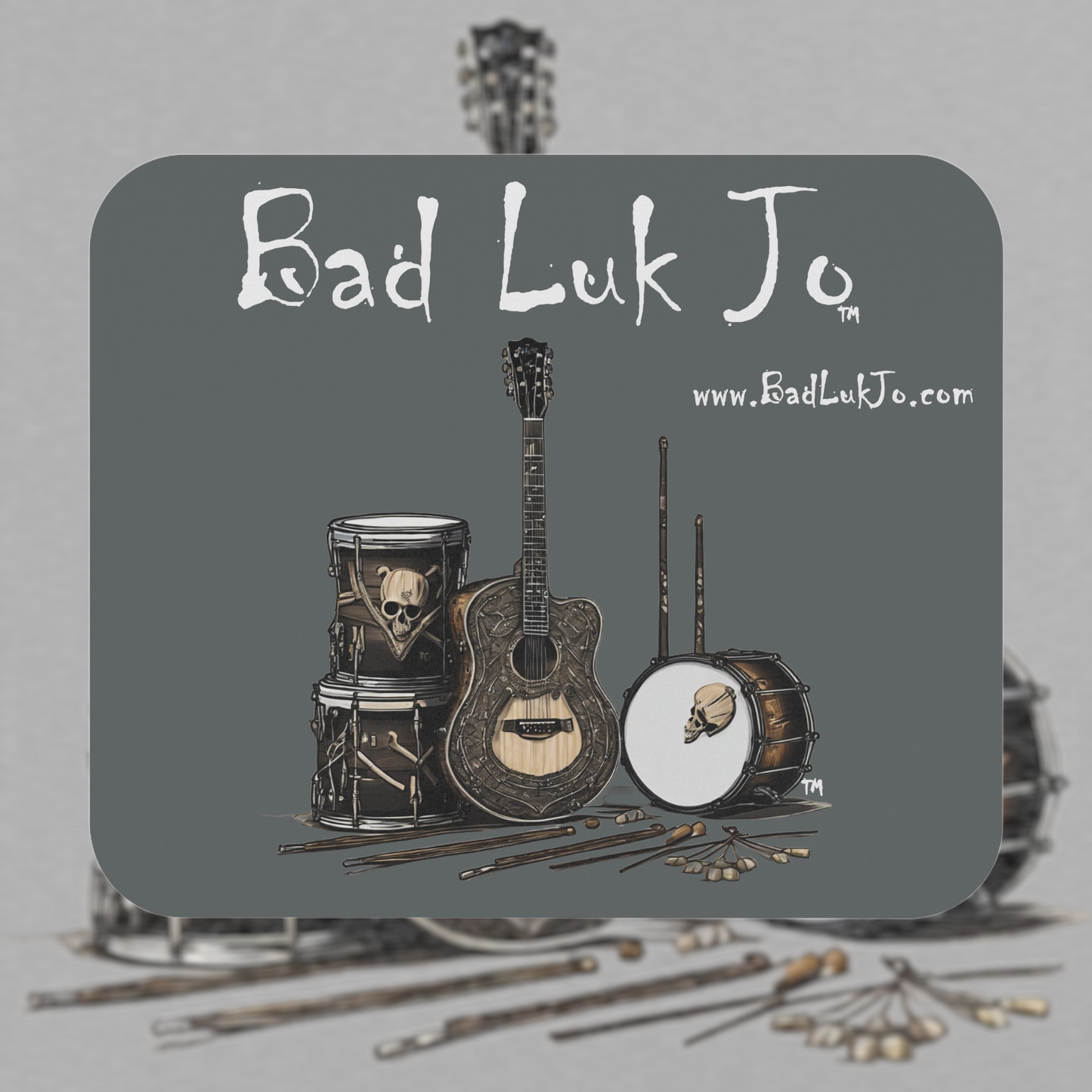 Bad Luk Jo Mouse Pad - Dark Grey - FREE ECONOMY SHIPPING