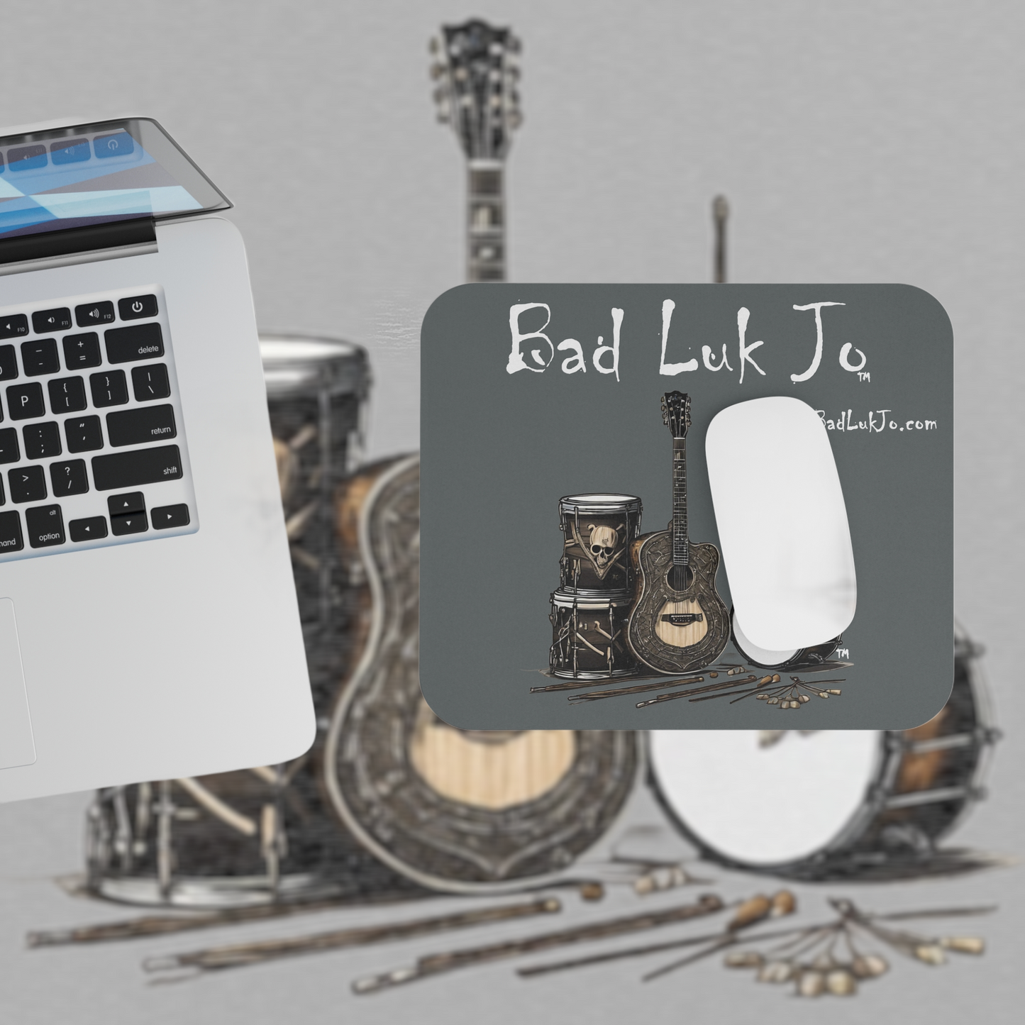Bad Luk Jo Mouse Pad - Dark Grey - FREE ECONOMY SHIPPING