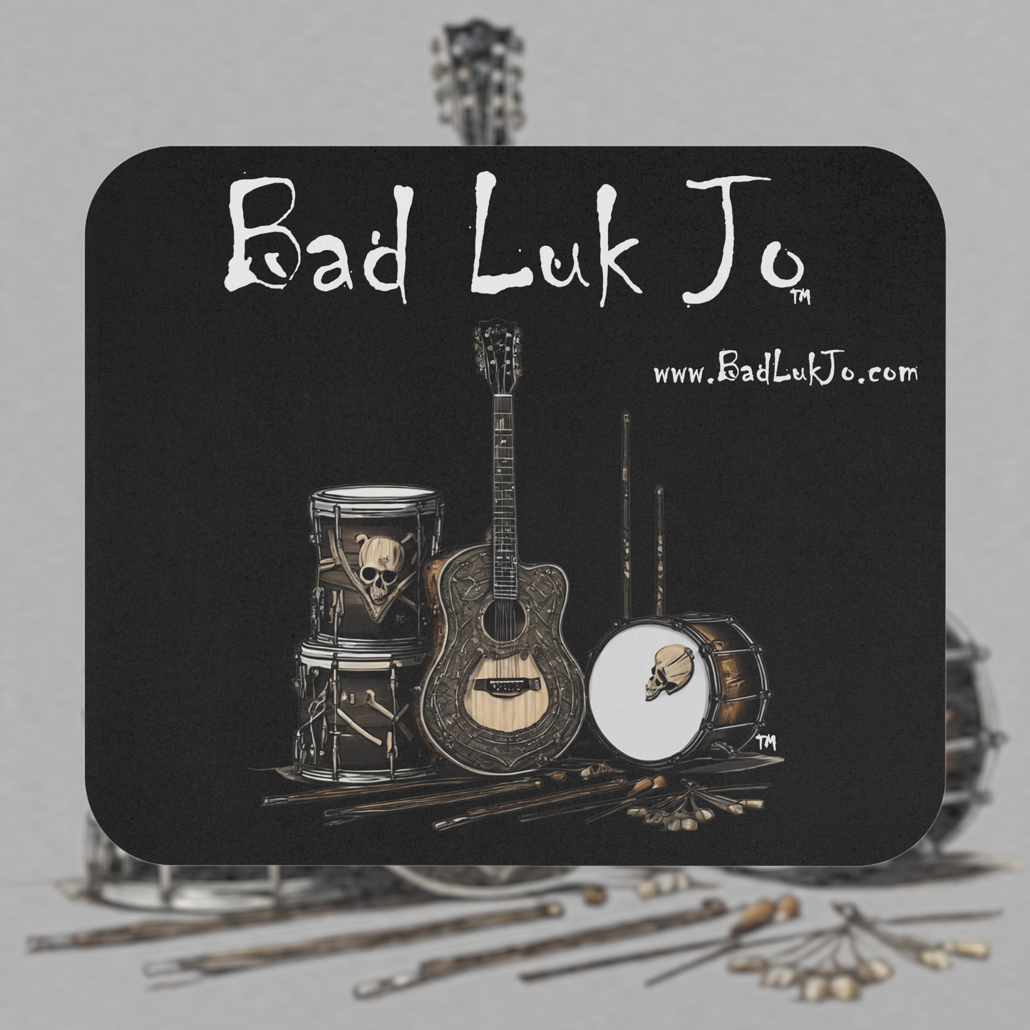 Bad Luk Jo Mouse Pad - Black - FREE ECONOMY SHIPPING