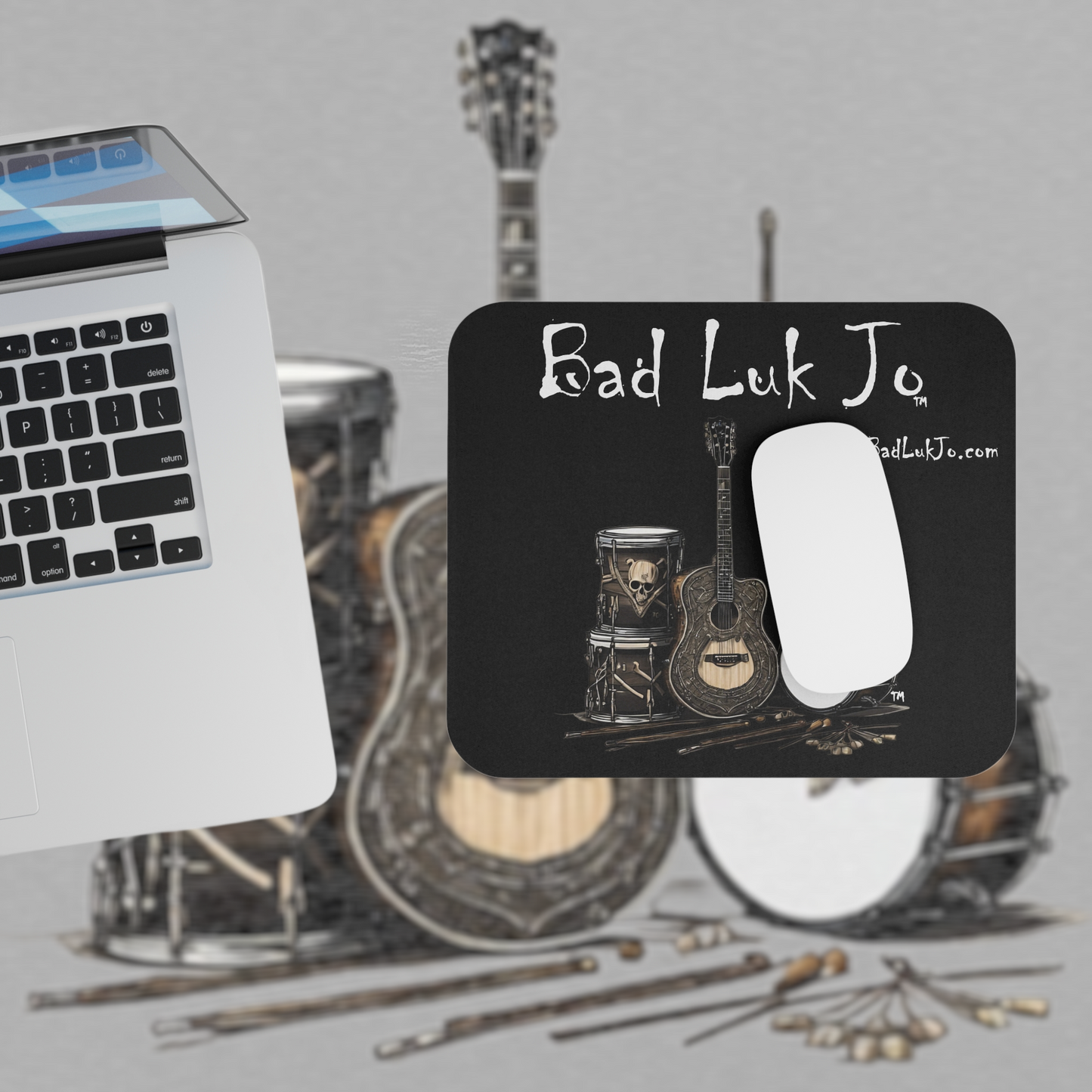 Bad Luk Jo Mouse Pad - Black - FREE ECONOMY SHIPPING