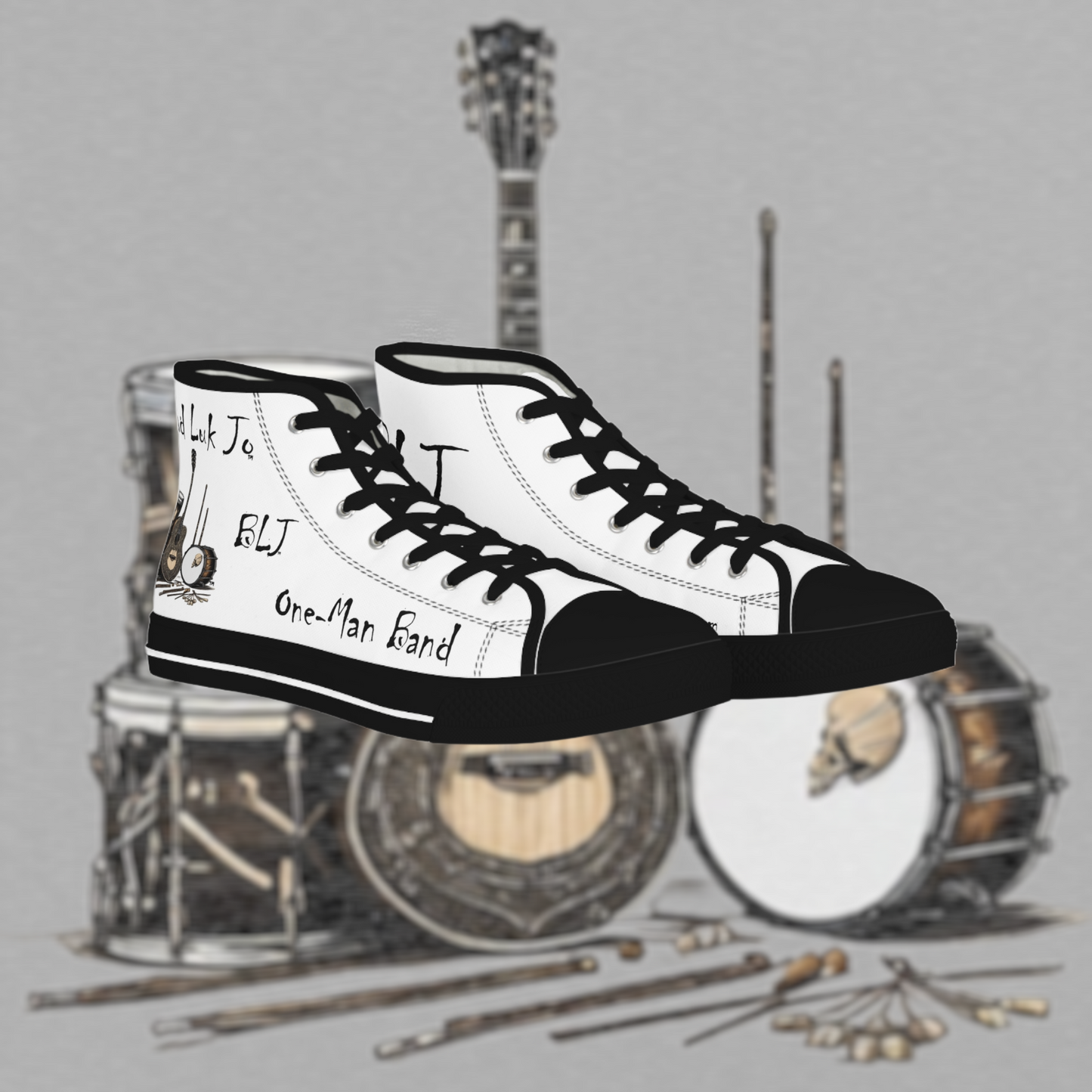 Bad Luk Jo Men's High Top Sneakers - FREE STANDARD SHIPPING